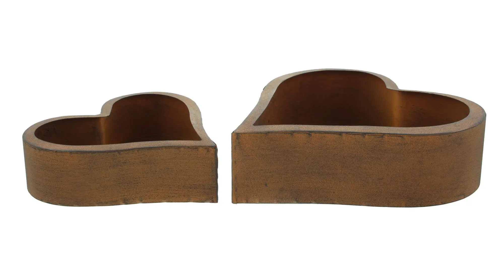 Pflanzer "Rostherz", 2er Set  im Frank Flechtwaren Online Shop für Pflanztöpfe kaufen