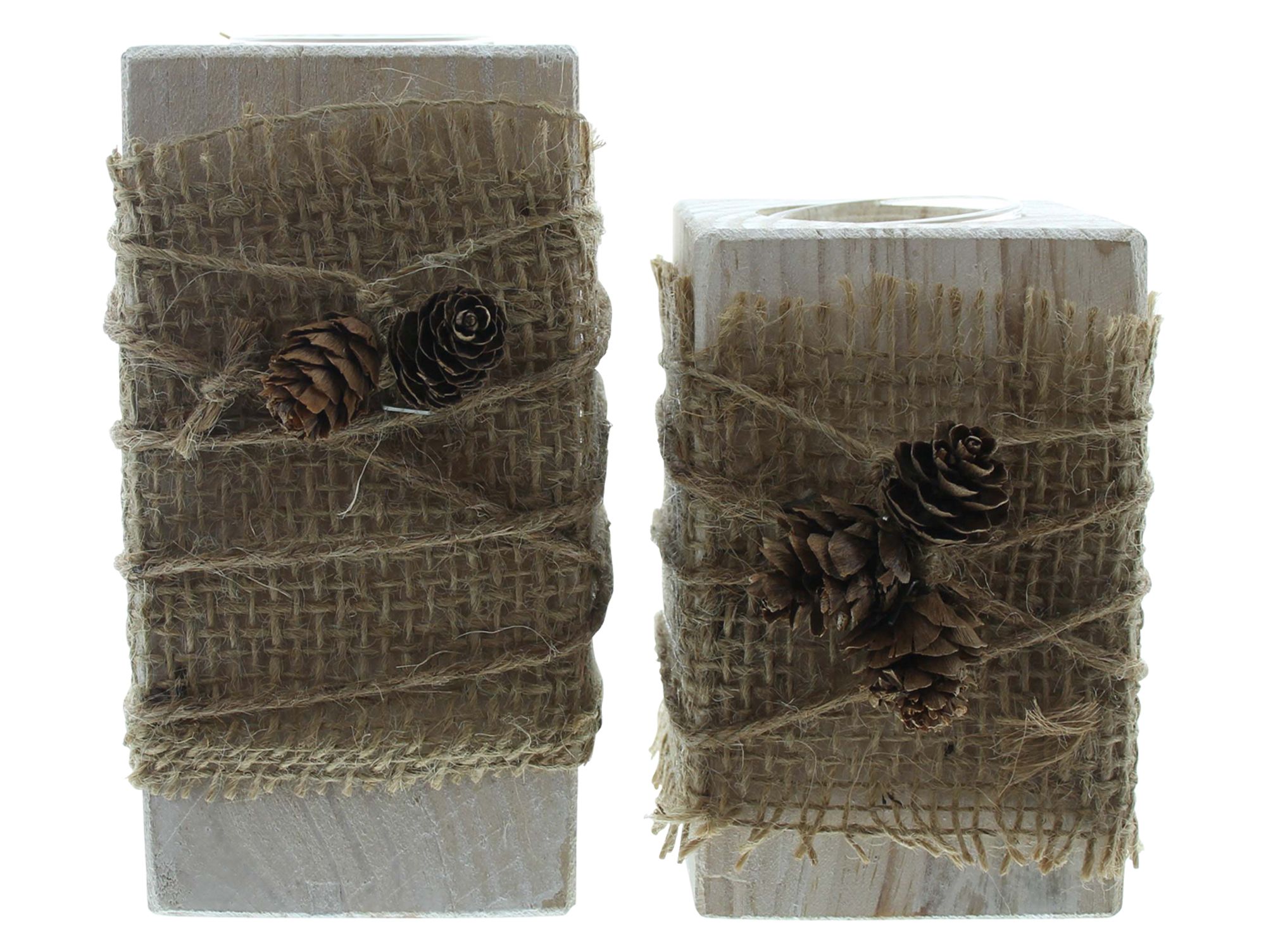Teelichthalter "Natural Vintage", 2er Set  im Frank Flechtwaren Online Shop für Herbst kaufen
