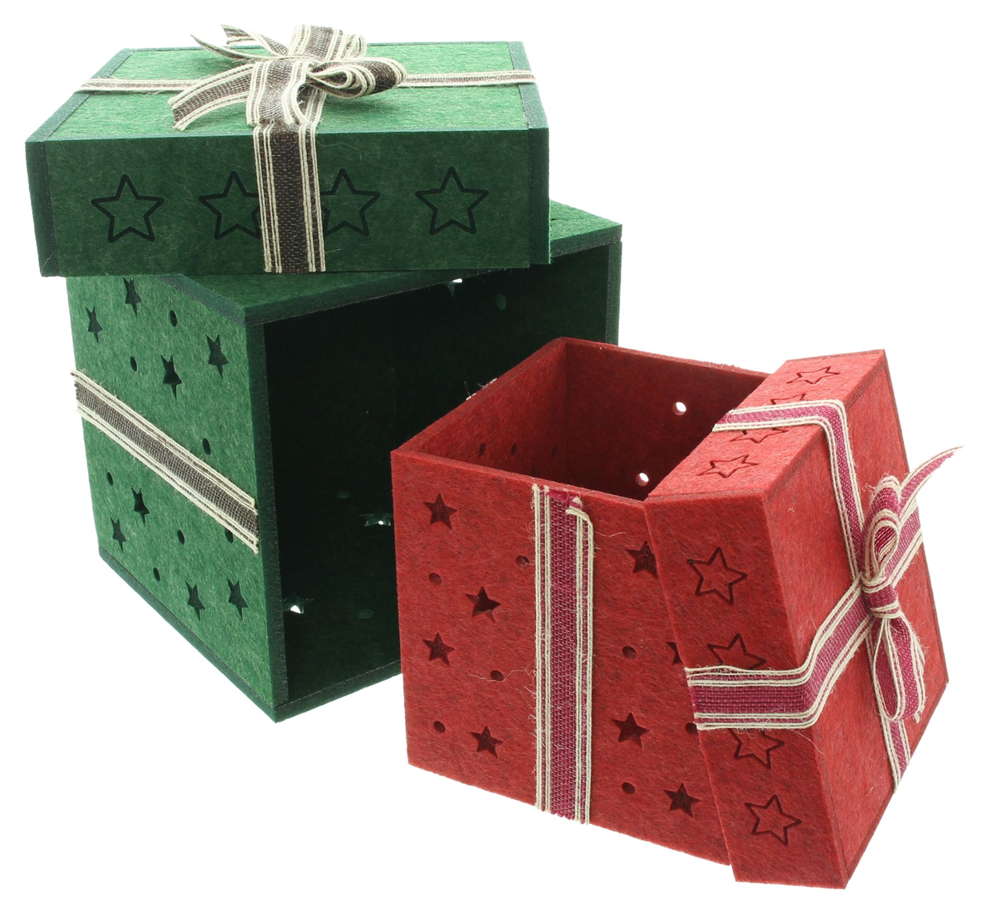 Geschenkbox "Schleife", 2er Set  im Frank Flechtwaren Online Shop für Geschenkboxen kaufen