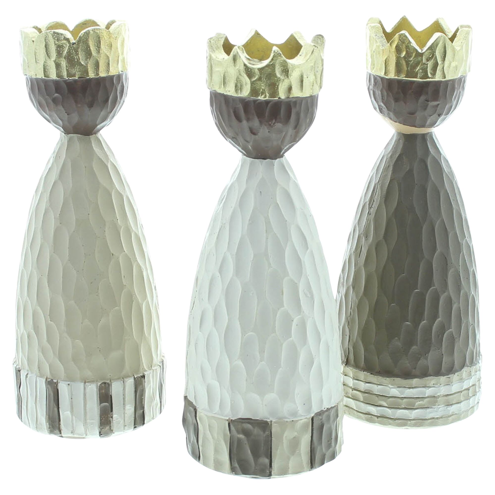 Deko-Figur "König mit Goldkrone", 3er Set  im Frank Flechtwaren Online Shop für Weihnachtliche Dekofiguren kaufen