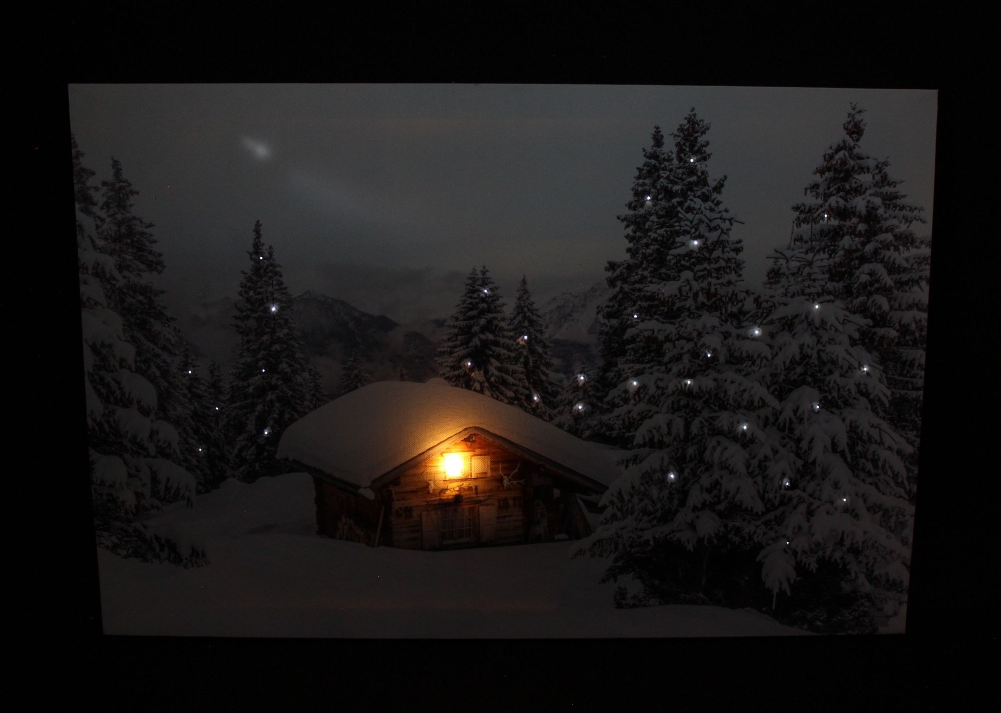LED-Bild "Winter"  im Frank Flechtwaren Online Shop für Wanddeko kaufen