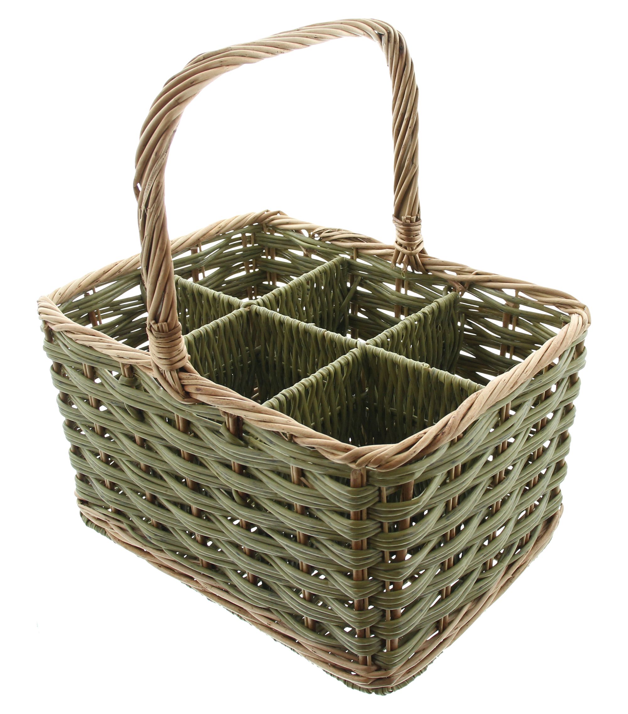 Flaschenkorb "Washed Green", für 6 Flaschen im Frank Flechtwaren Online Shop für Flaschenkörbe kaufen Flaschenkorb "Washed Green", für 6 Flaschen im Frank Flechtwaren Online Shop für Flaschenkörbe kaufen