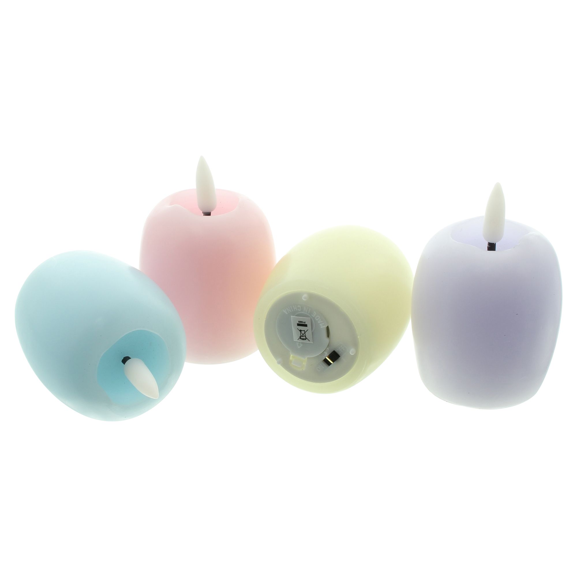 LED-Kerze "Pastell-Ei", 4er Set  im Frank Flechtwaren Online Shop für Ostern kaufen