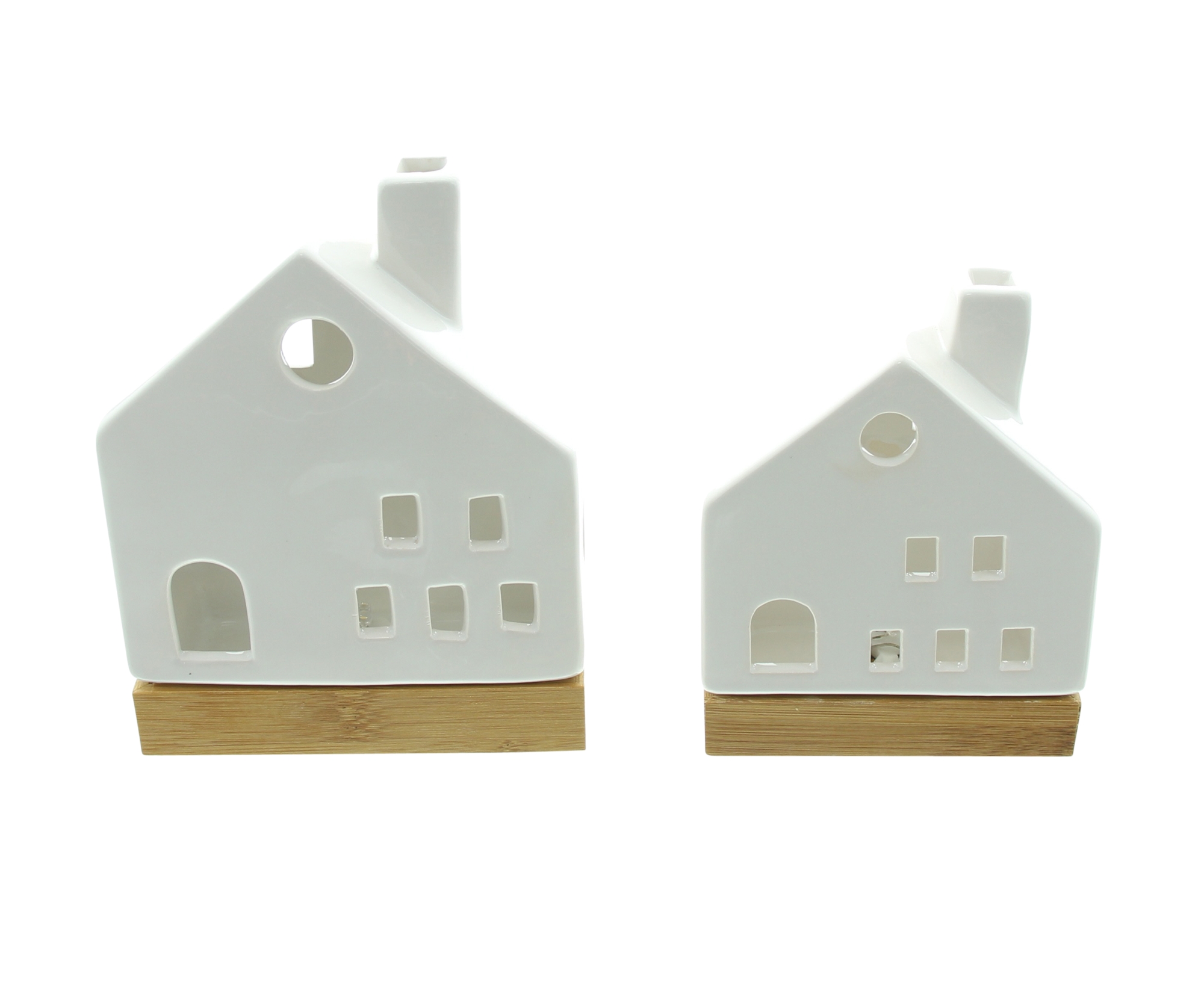 LED-Haus "White", 2er Set  im Frank Flechtwaren Online Shop für Ostern kaufen