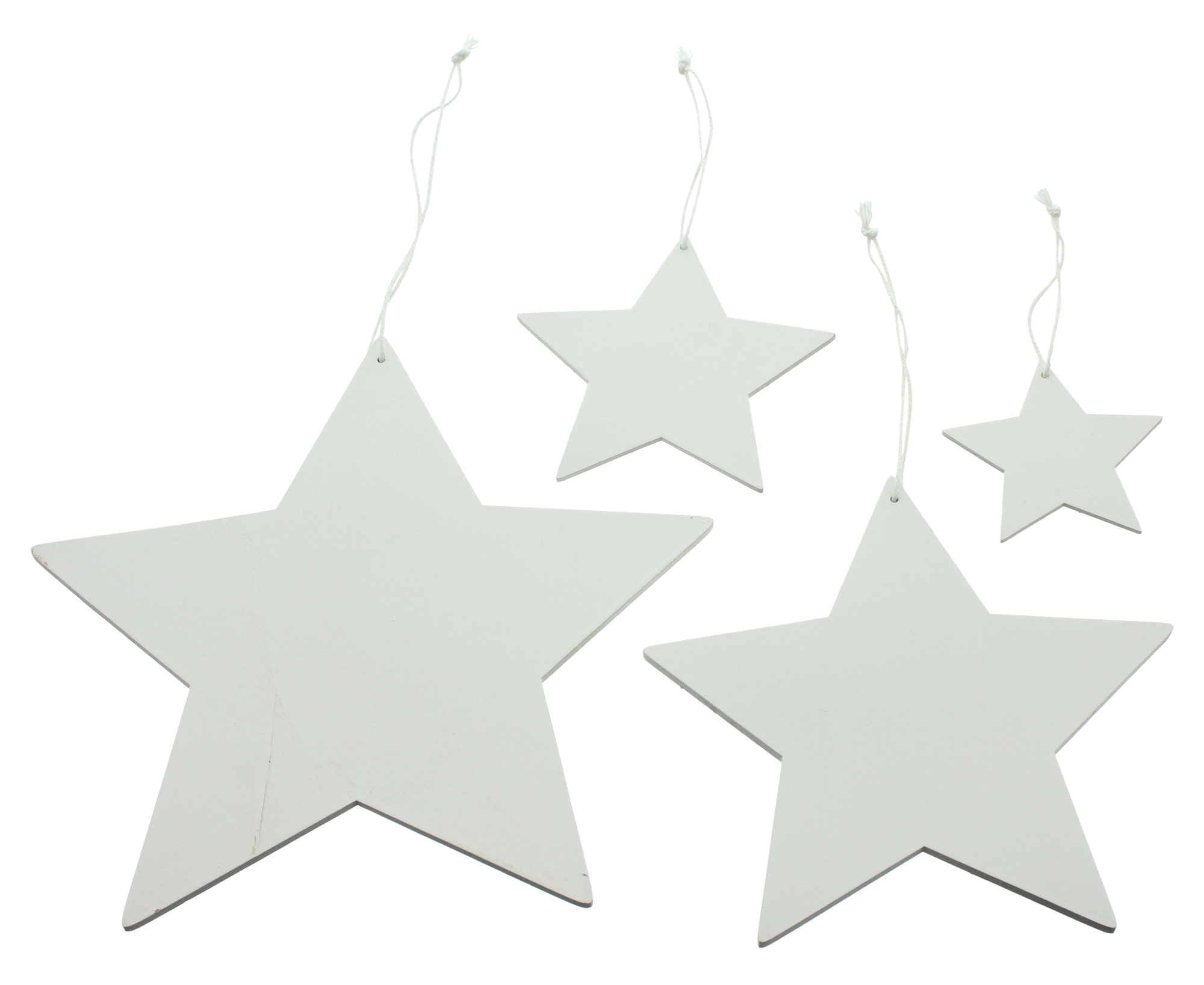 Sternhänger "White", 4er Set  im Frank Flechtwaren Online Shop für Weihnachten kaufen