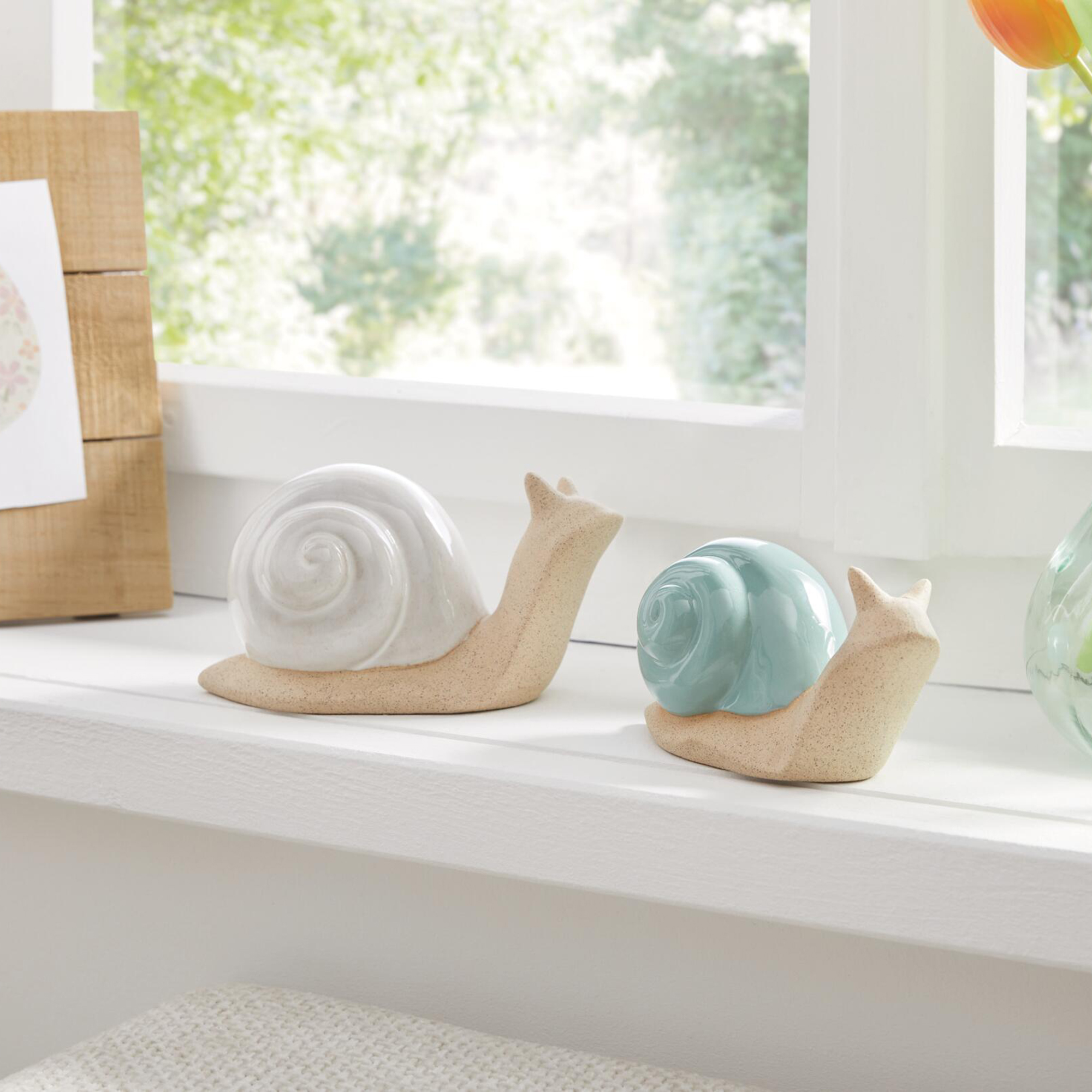 Dekofigur "Schneckenrennen", 2er Set  im Frank Flechtwaren Online Shop für Gerade eingetroffen kaufen