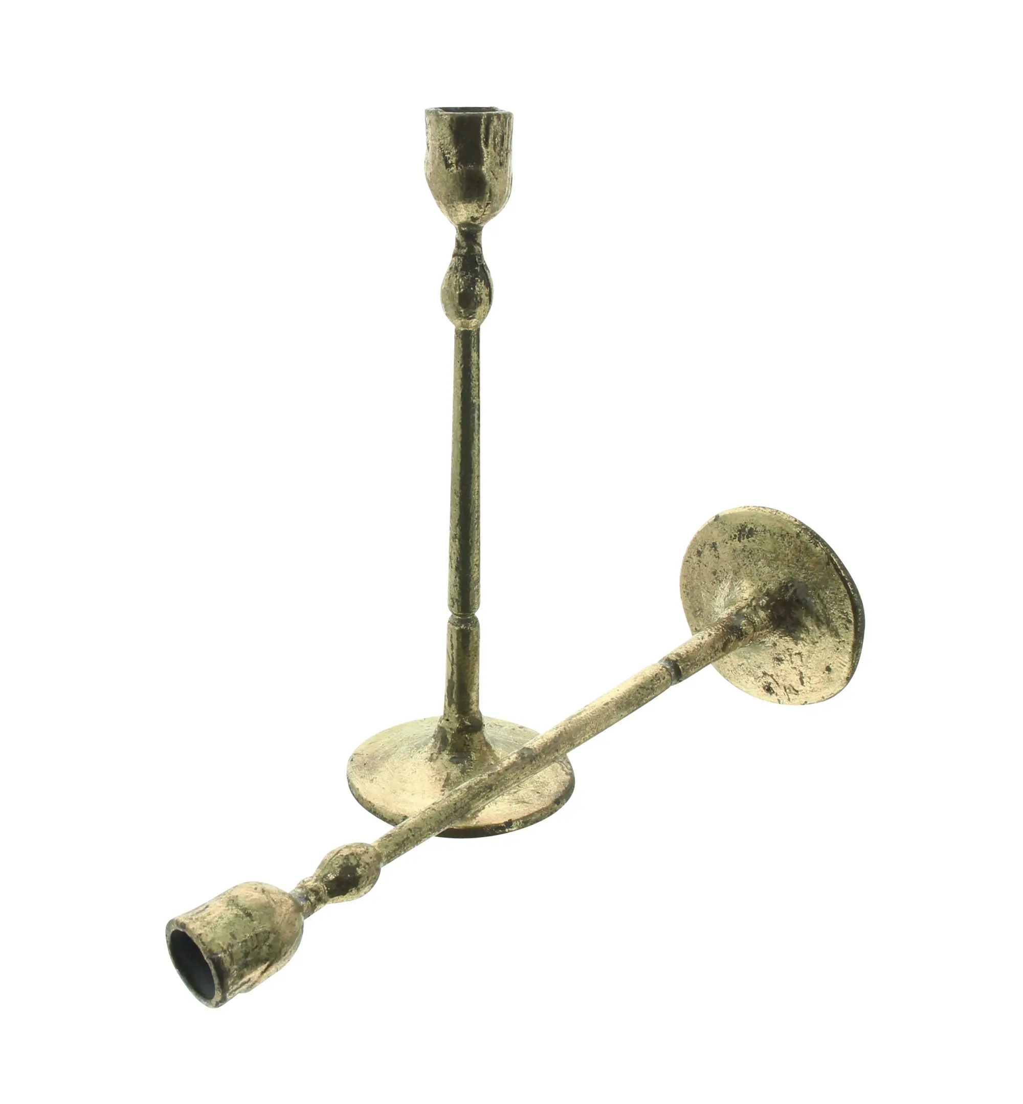 Stabkerzenhalter "Gold", 2er Set  im Frank Flechtwaren Online Shop für Kerzenhalter kaufen