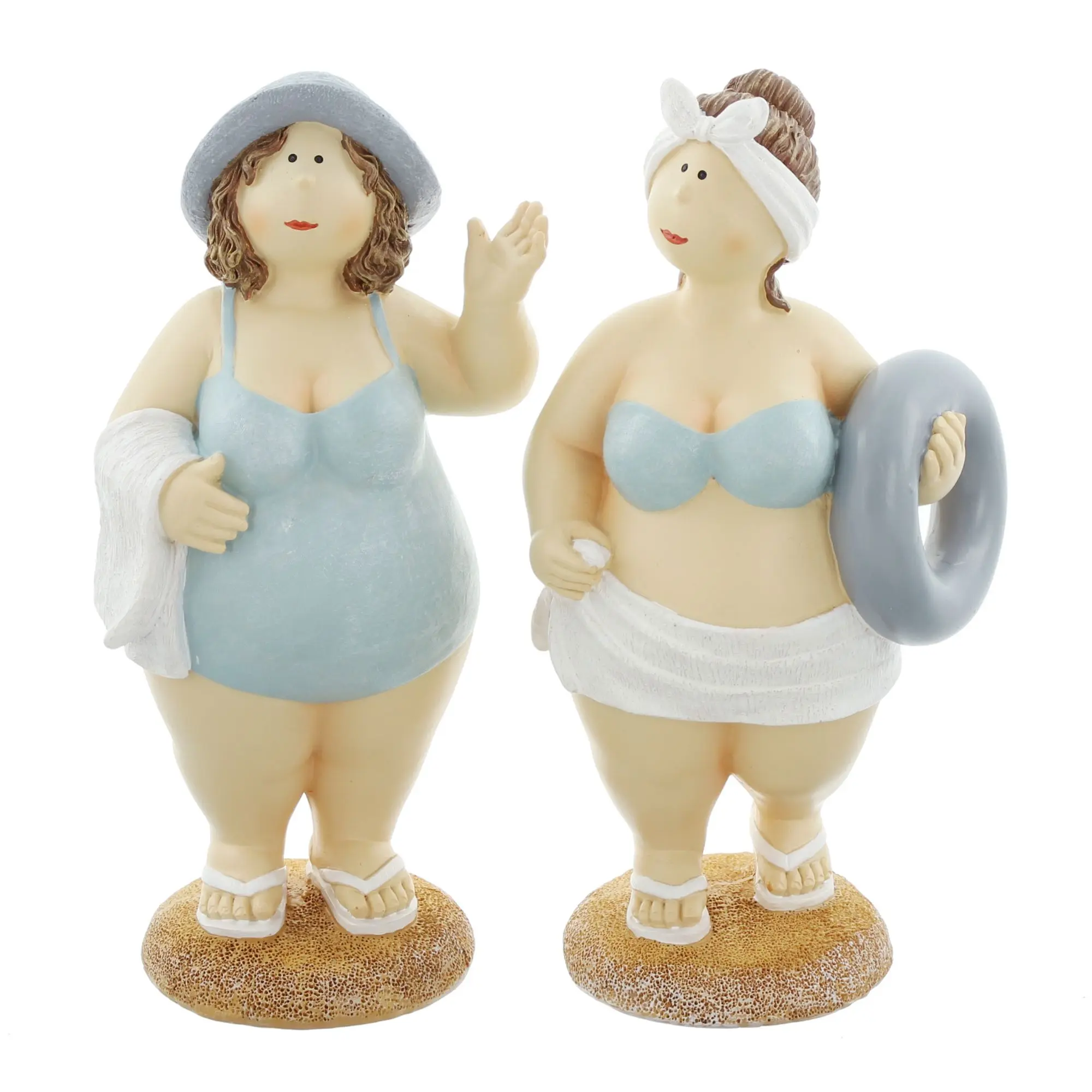 Figur "Stranddamen", 2er Set  im Frank Flechtwaren Online Shop für Gartenfiguren kaufen