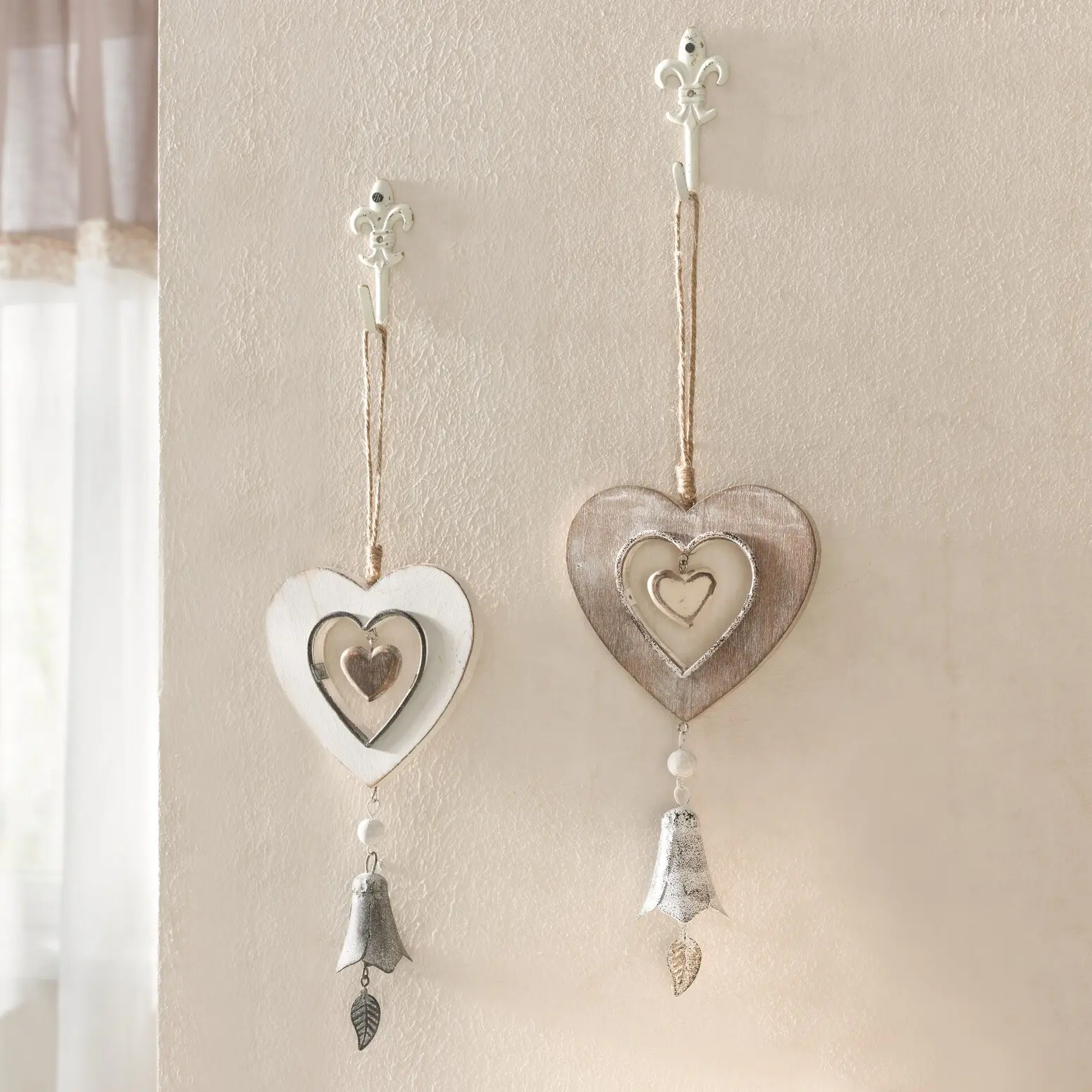 Herzhänger "Glöckchen", 2er Set  im Frank Flechtwaren Online Shop kaufen