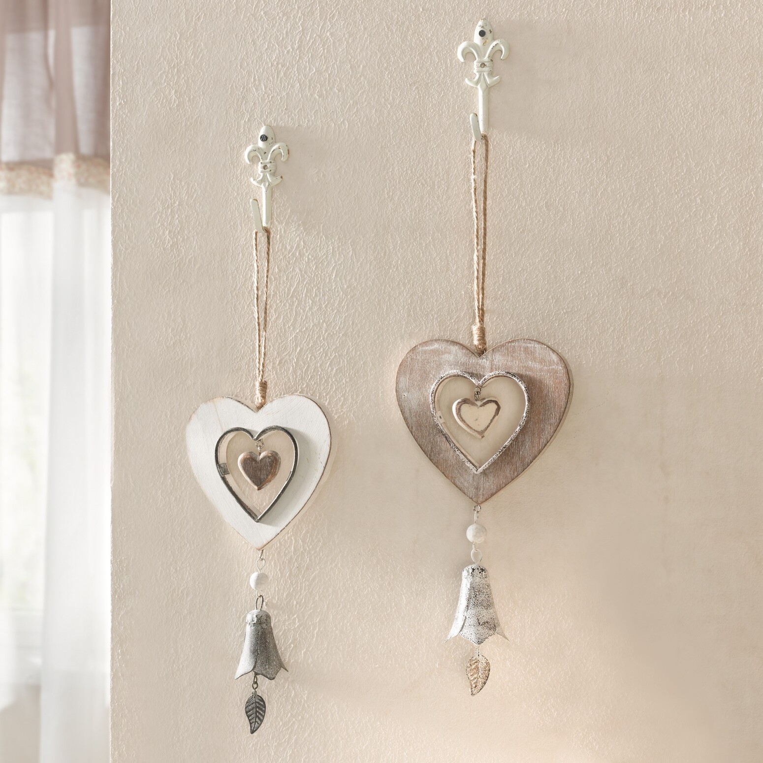 Herzhänger "Glöckchen", 2er Set  im Frank Flechtwaren Online Shop kaufen