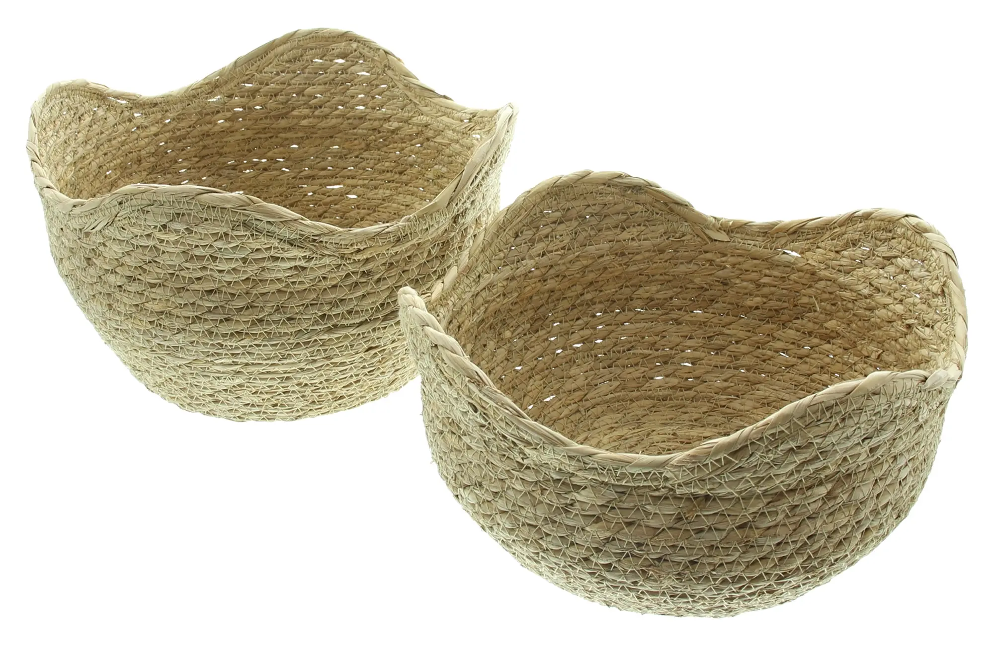 Universalkorb "Waves", 2er Set  im Frank Flechtwaren Online Shop für Natur &amp; Grün kaufen