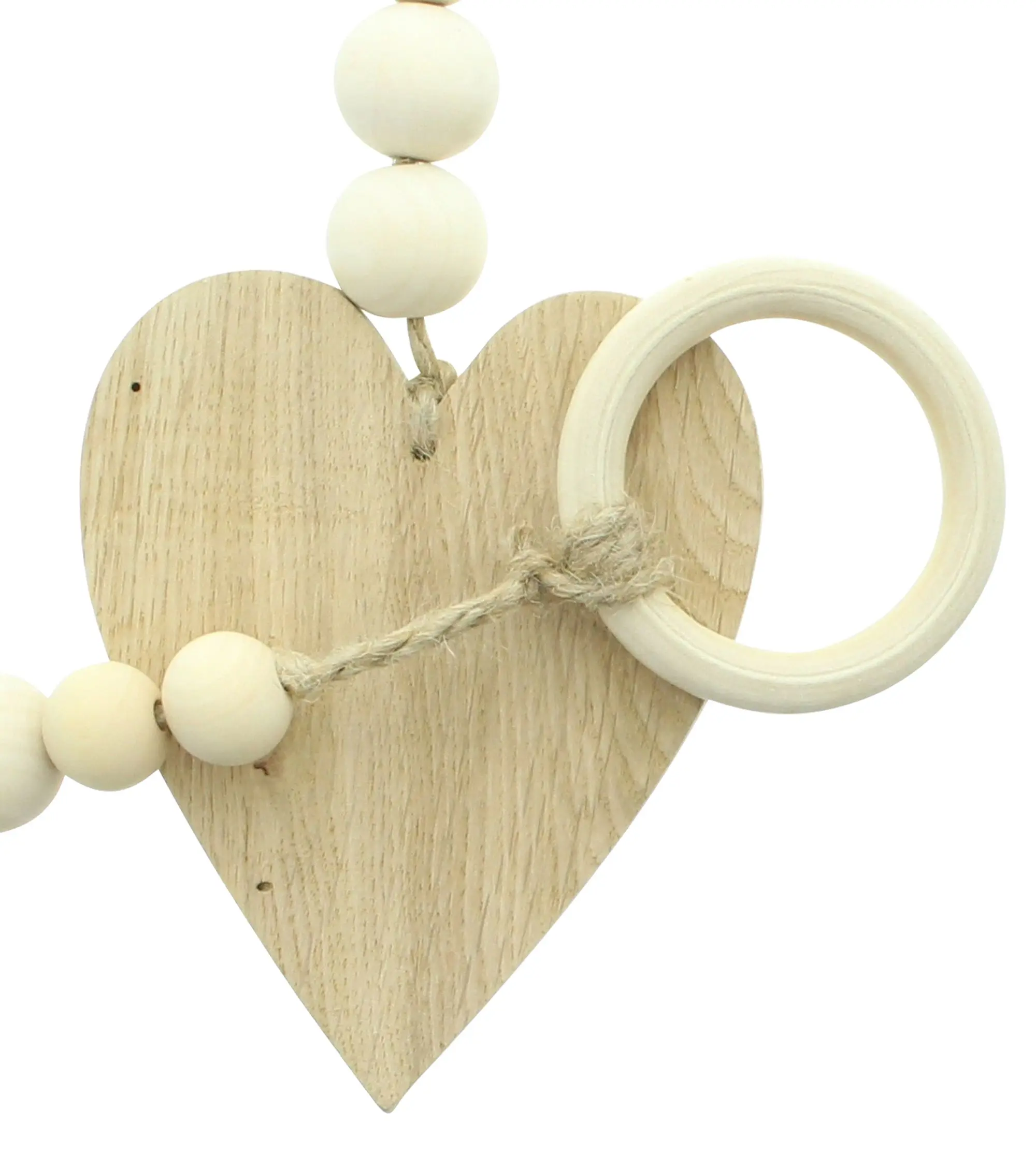 Herzhänger "Holzperlen", 2er Set  im Frank Flechtwaren Online Shop für Dekohänger kaufen