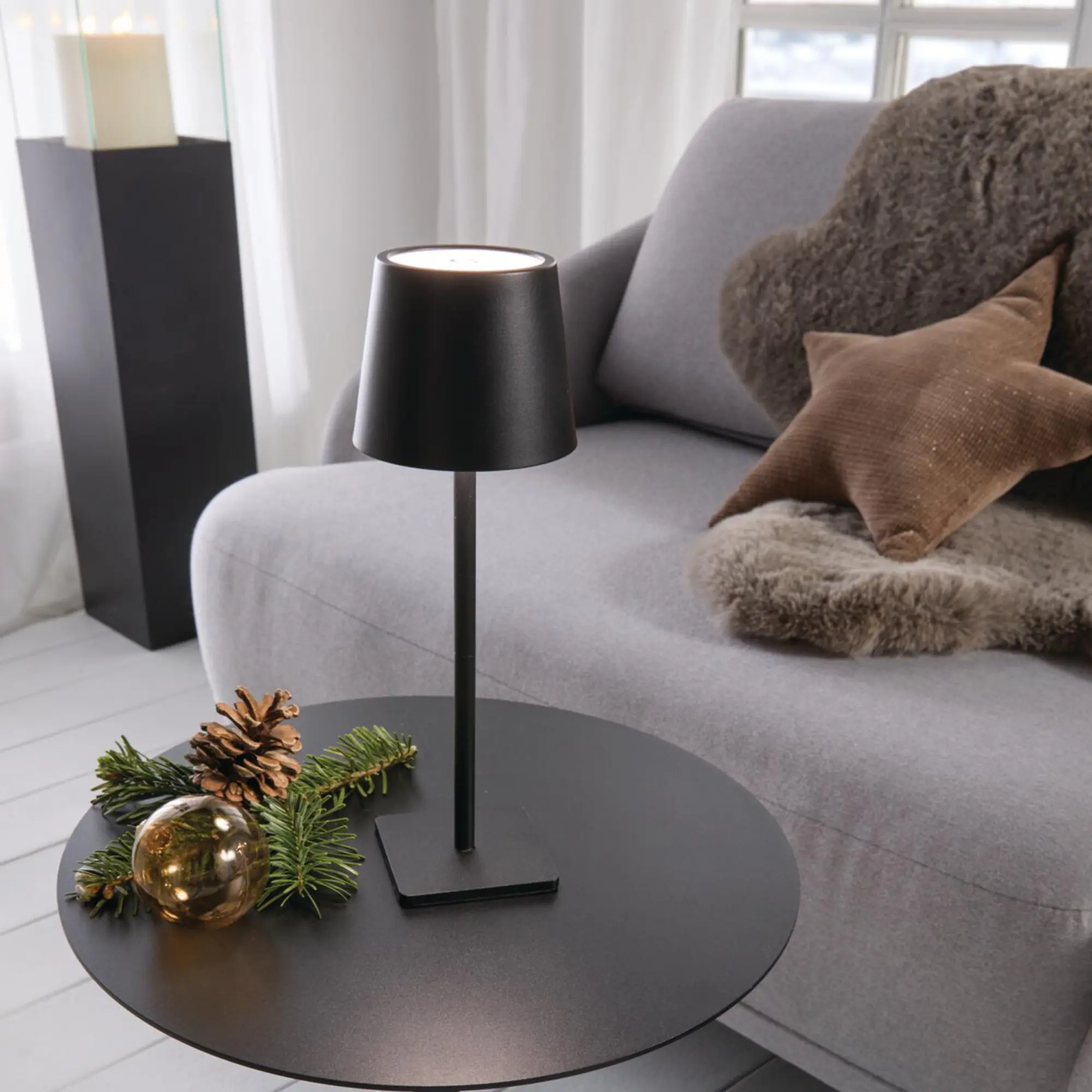 LED-Tischlampe "Black Touch"  im Frank Flechtwaren Online Shop kaufen