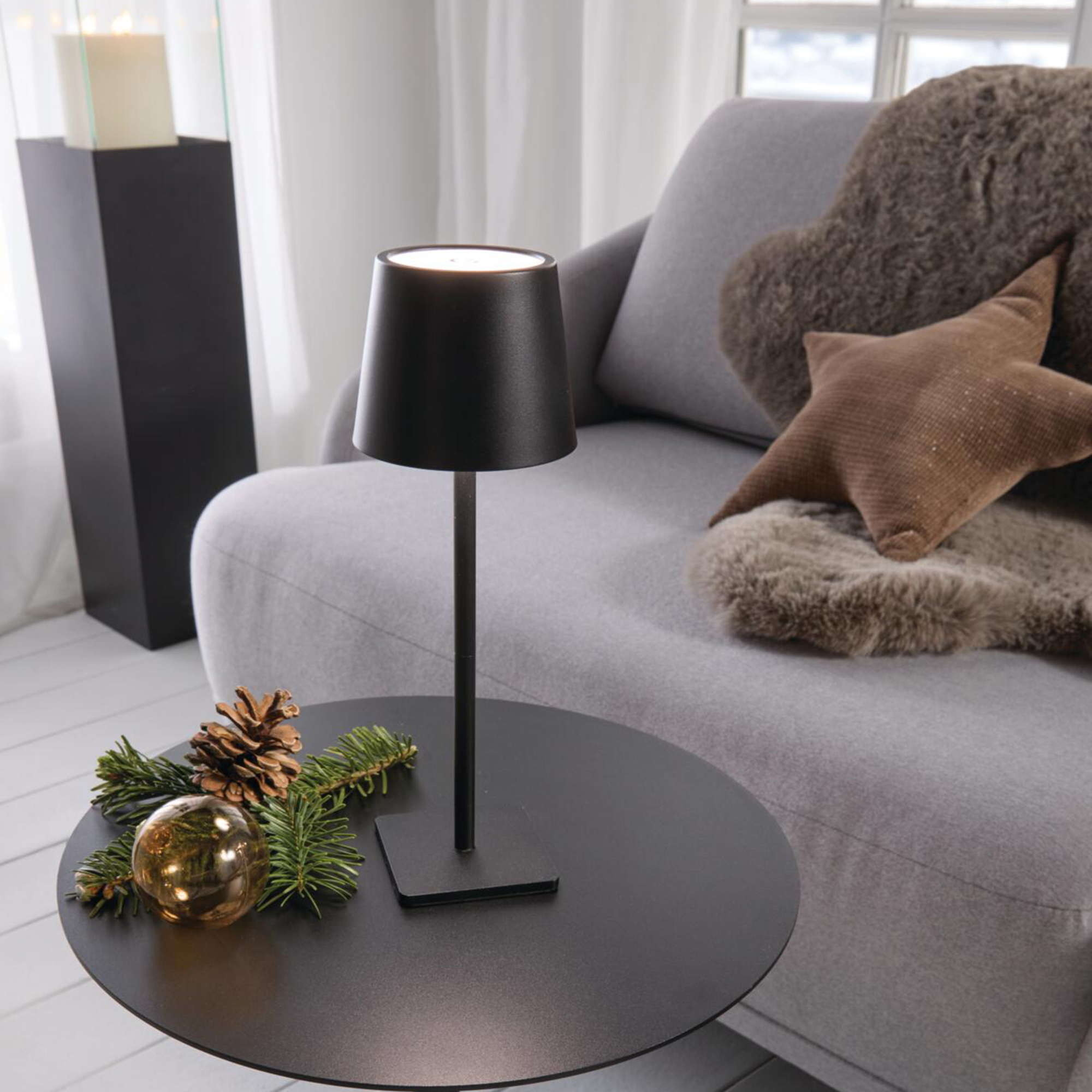 LED-Tischlampe "Black Touch"  im Frank Flechtwaren Online Shop für LED-Beleuchtung kaufen