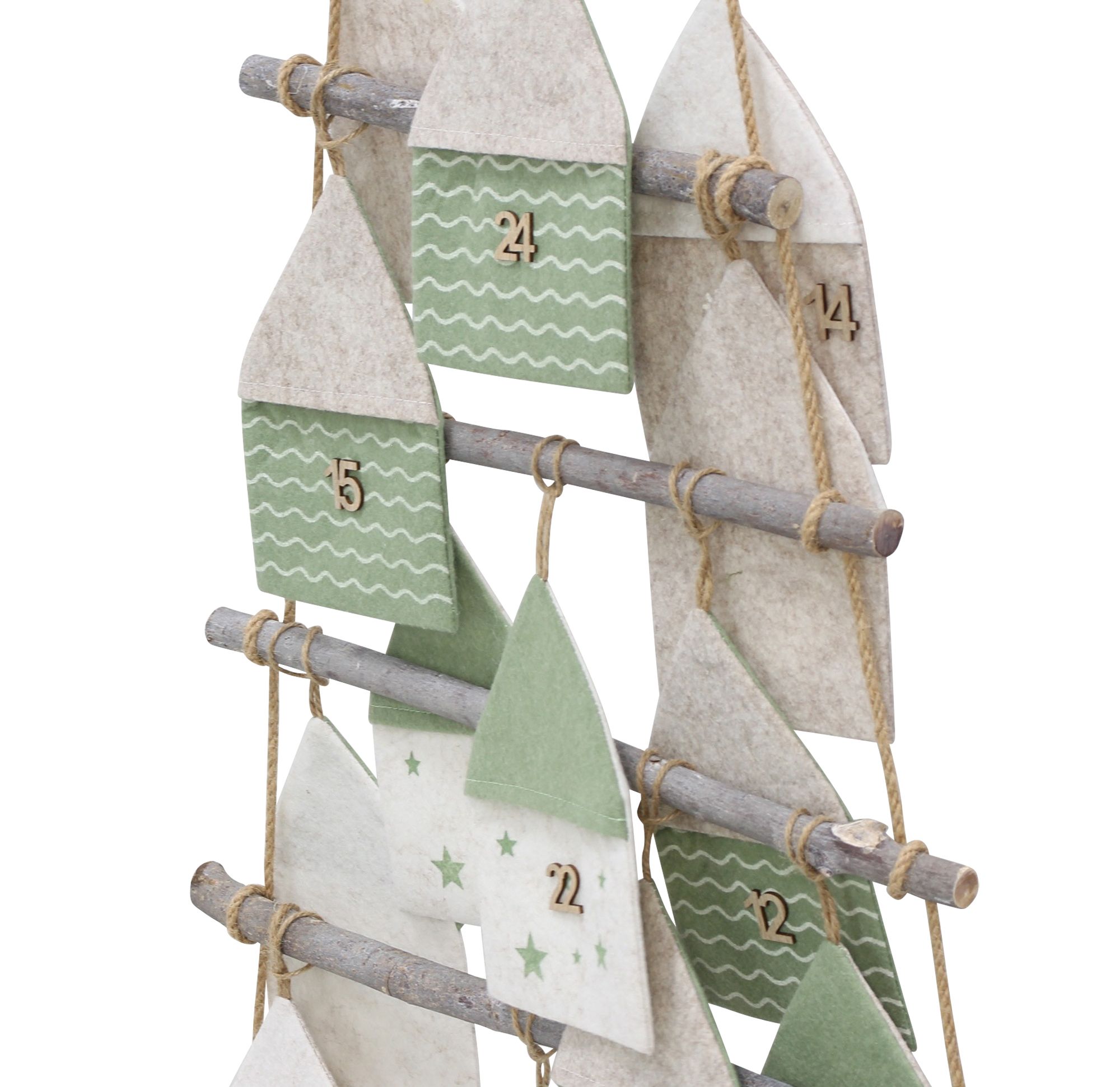 Adventskalender "Häuschen", 25tlg.  im Frank Flechtwaren Online Shop für Adventskalender kaufen