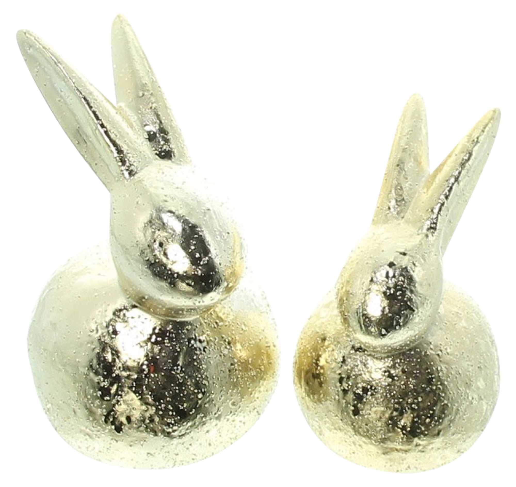 Hase "Gold", 2er Set  im Frank Flechtwaren Online Shop für Ostern kaufen