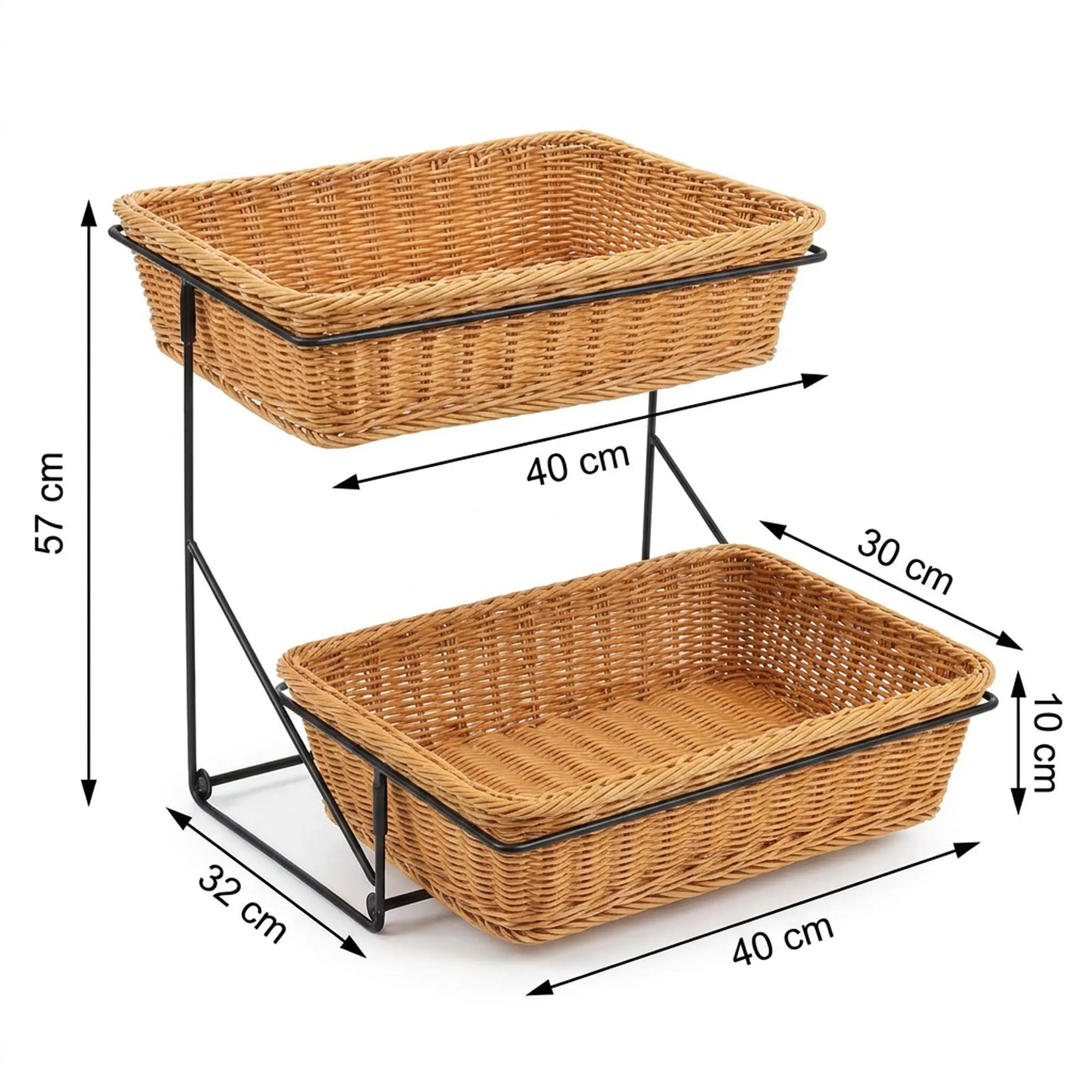 Stufen-Etagere "Poly"  im Frank Flechtwaren Online Shop für Ladendeko kaufen