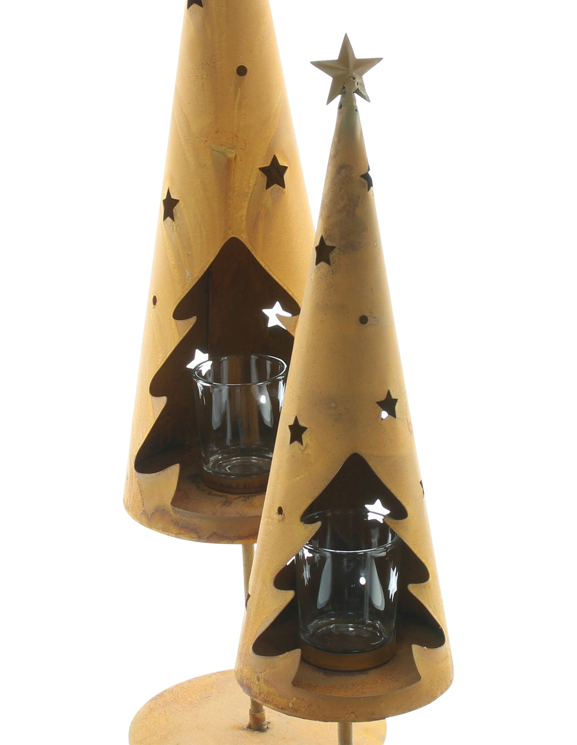 Windlicht "Tanne", 2er Set  im Frank Flechtwaren Online Shop für Tannenbäume kaufen