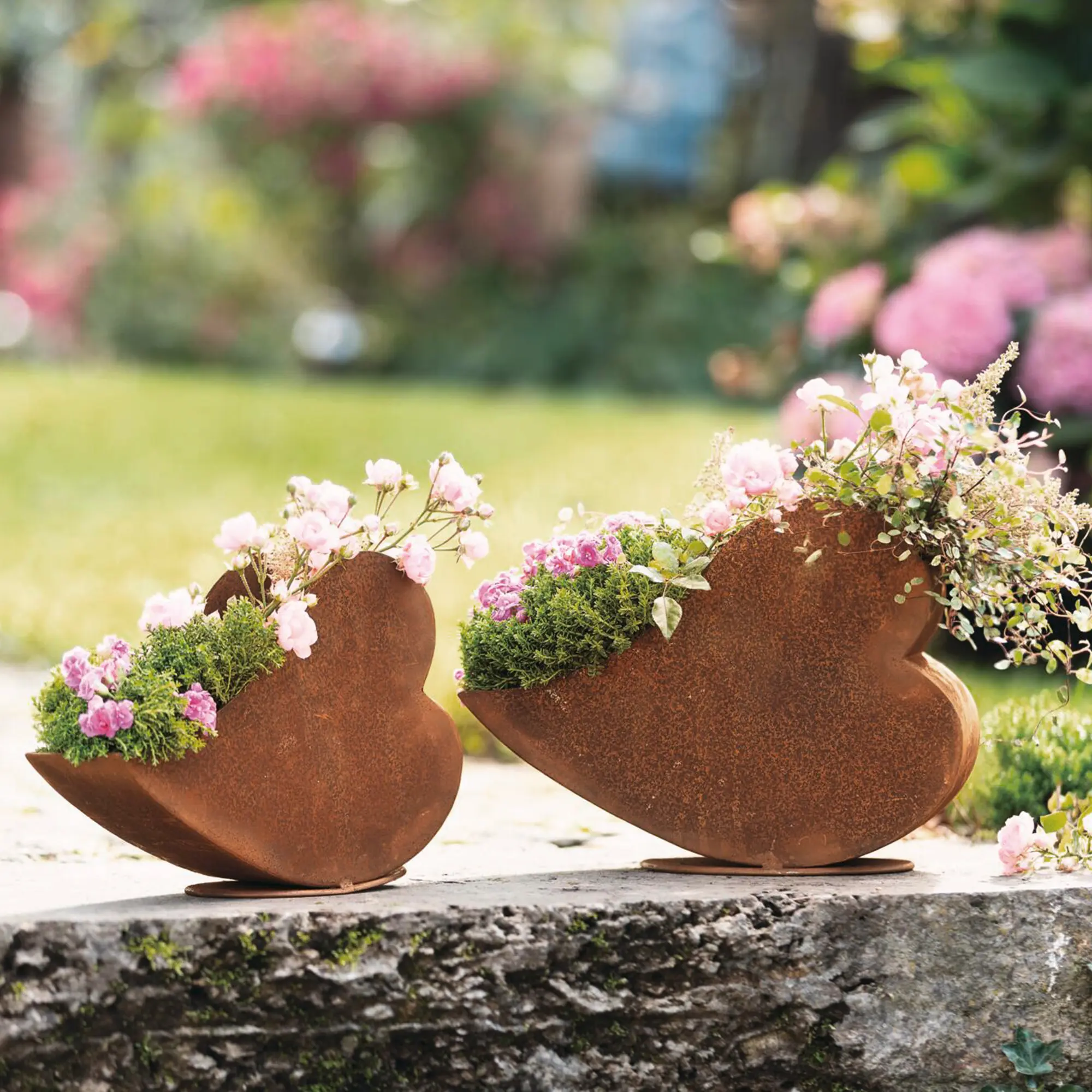 Pflanzer "Herzen", 2er Set  im Frank Flechtwaren Online Shop kaufen