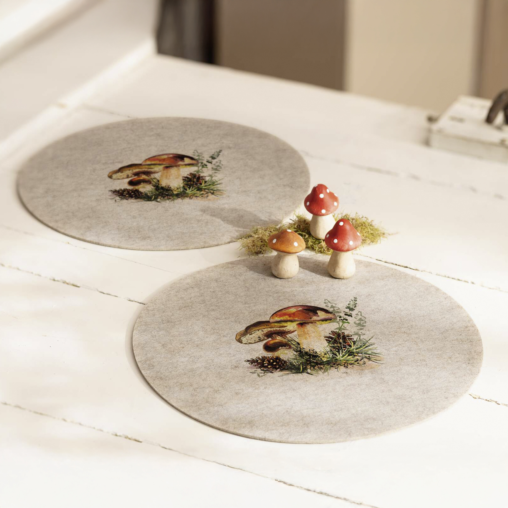 Platzmatte "Waldpilze", 2er Set  im Frank Flechtwaren Online Shop kaufen