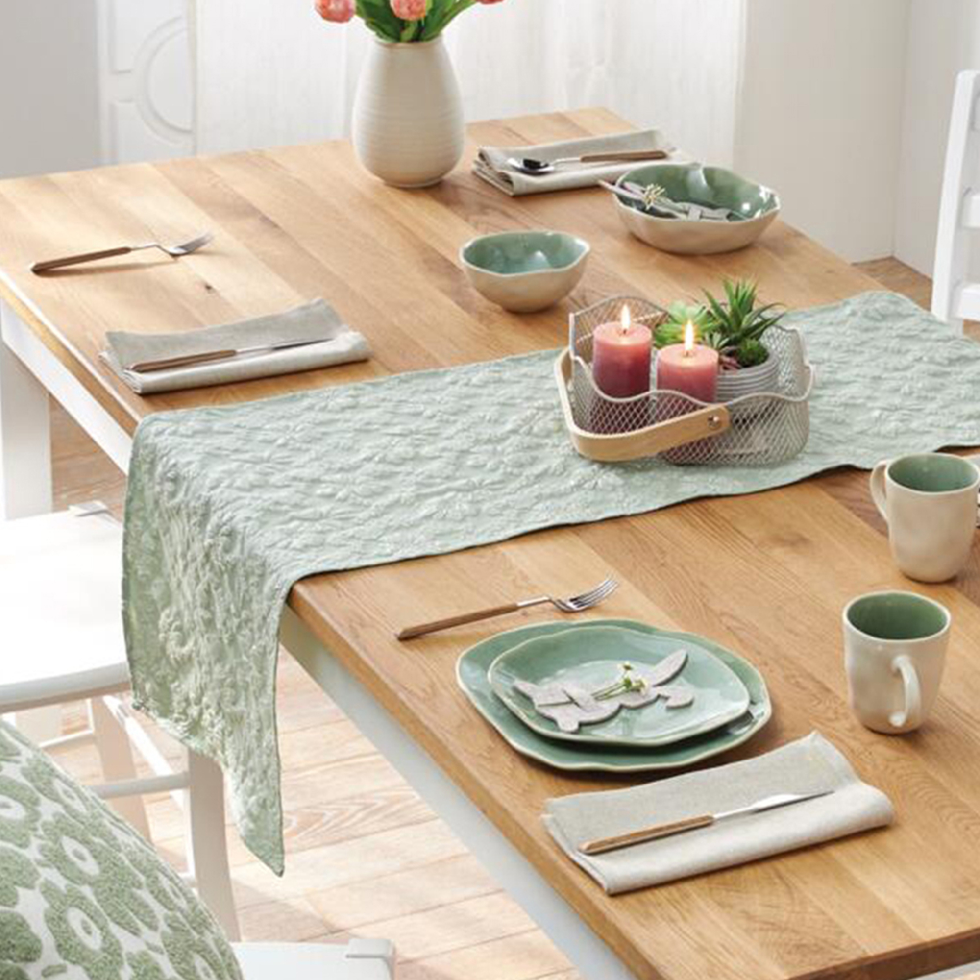 Tischläufer "Lindengrün"  im Frank Flechtwaren Online Shop kaufen