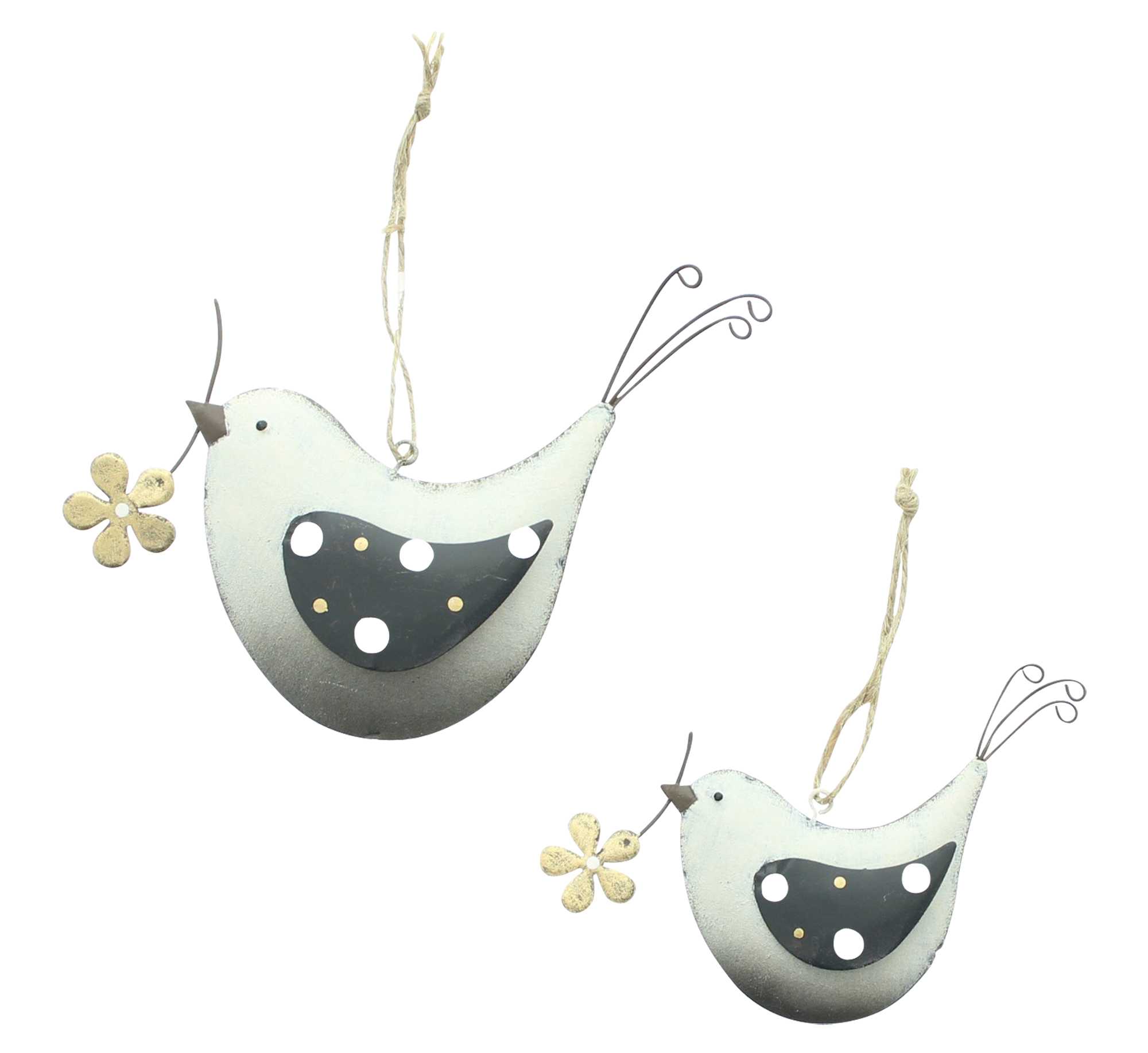 Hänger "Vogel mit Blume", 2er Set  im Frank Flechtwaren Online Shop für Ostern kaufen