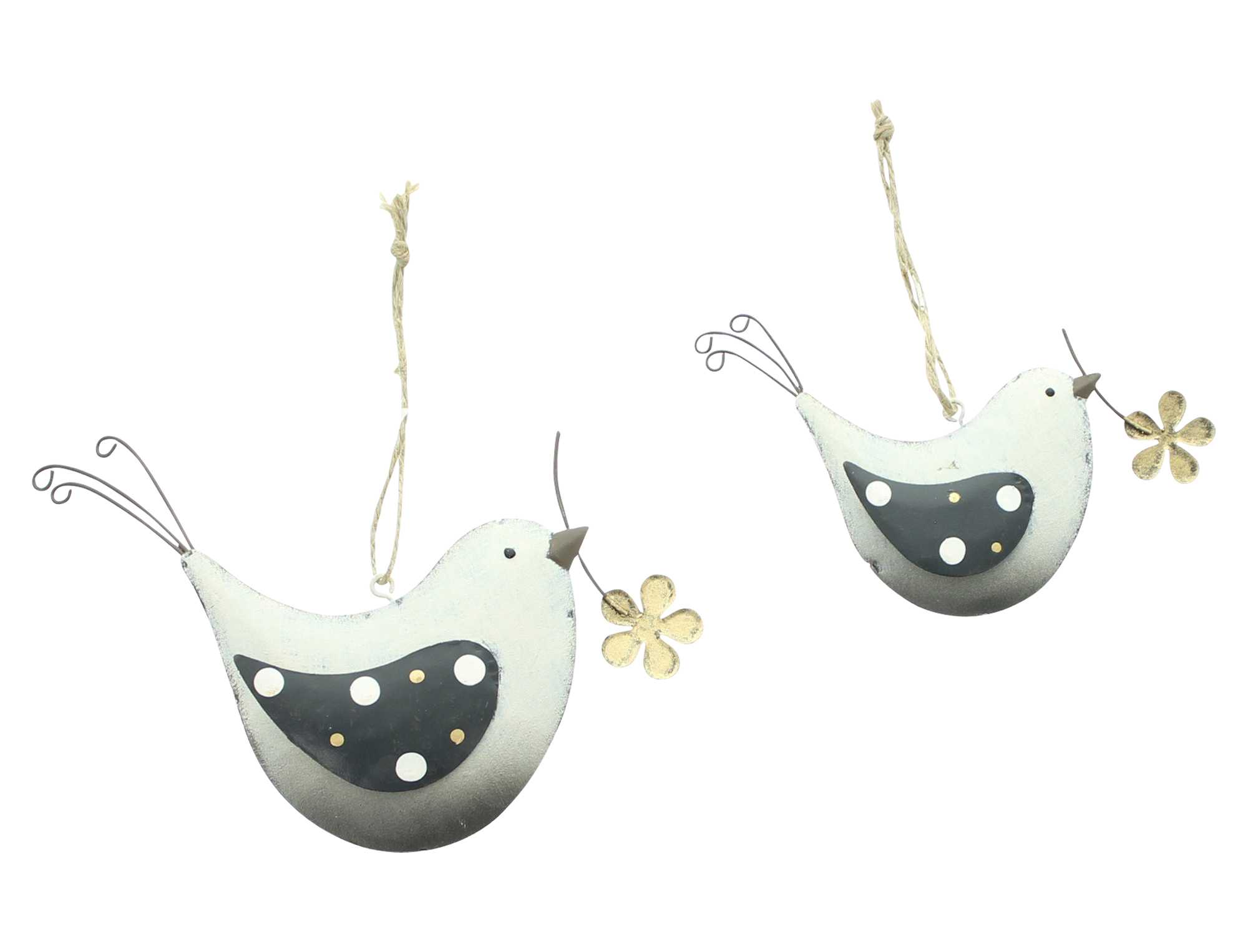 Hänger "Vogel mit Blume", 2er Set  im Frank Flechtwaren Online Shop für Ostern kaufen