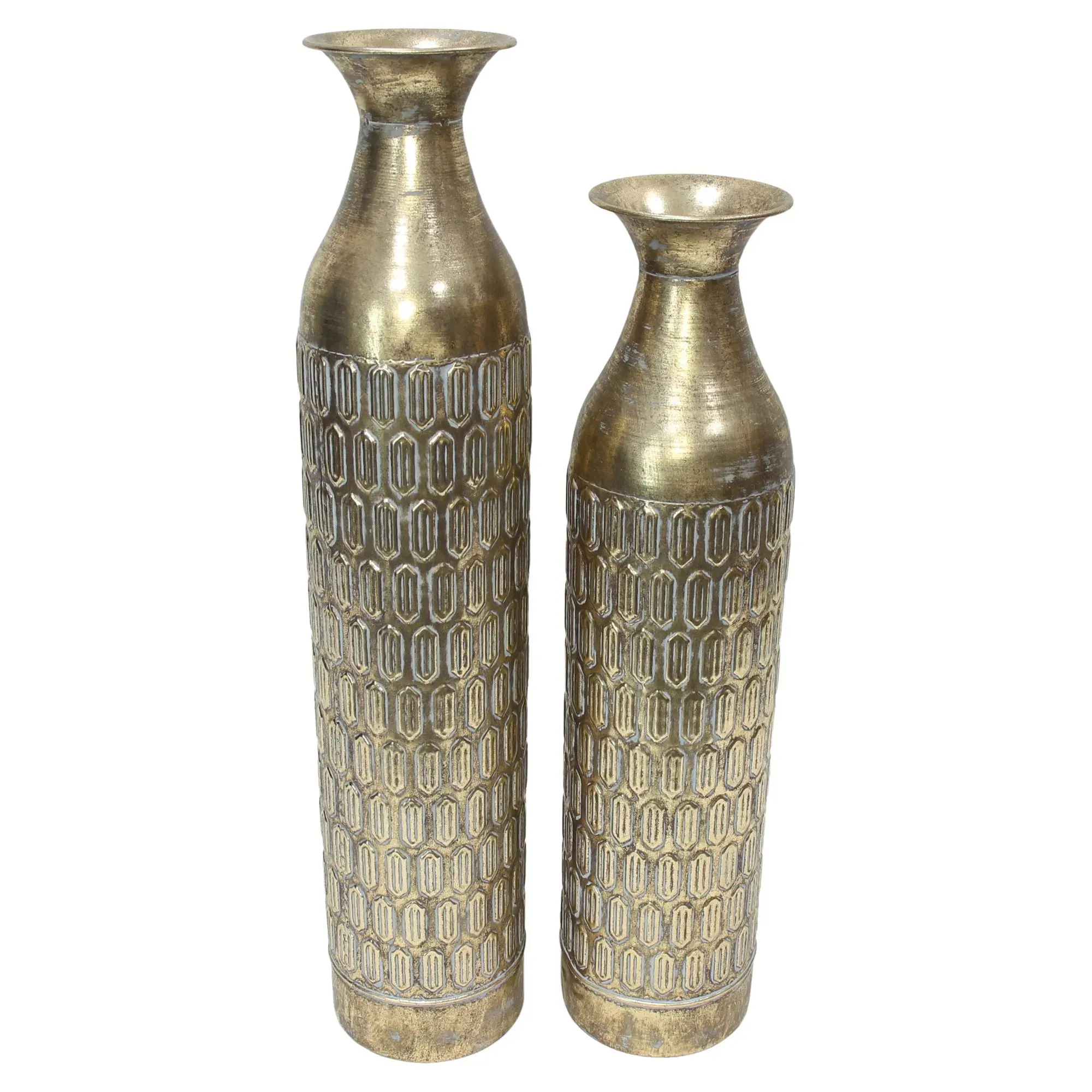 Deko-Bodenvase "Gold", 2er Set  im Frank Flechtwaren Online Shop für Dekovasen kaufen