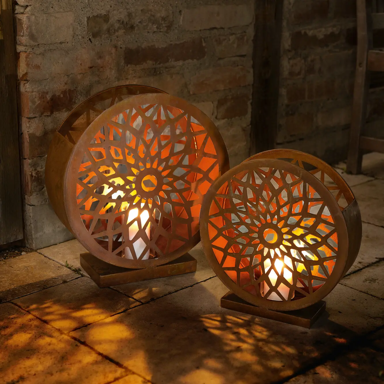 Windlicht "Ornament", 2er Set  im Frank Flechtwaren Online Shop kaufen