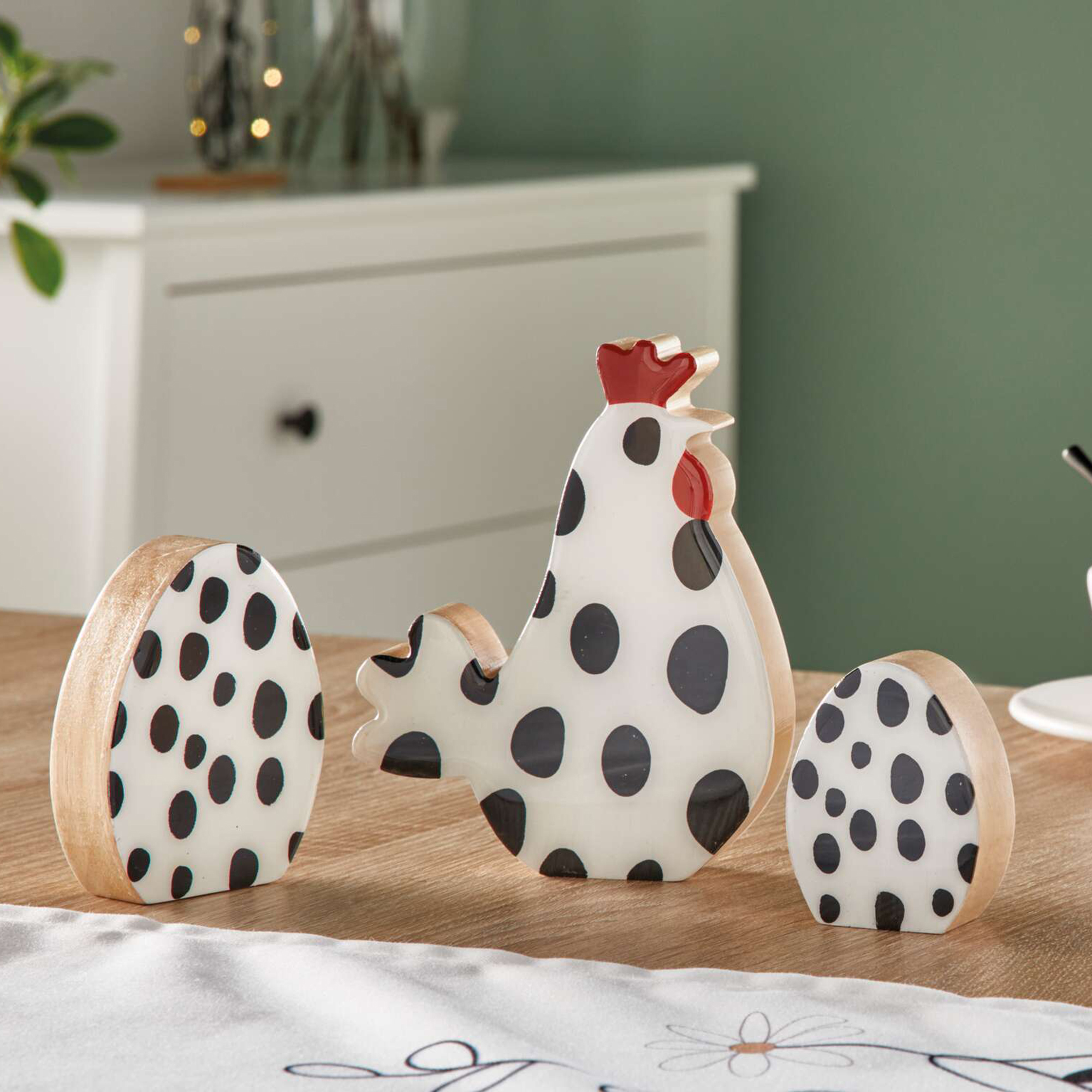 Osterdeko "Puntos", 3er Set  im Frank Flechtwaren Online Shop für Ostern kaufen