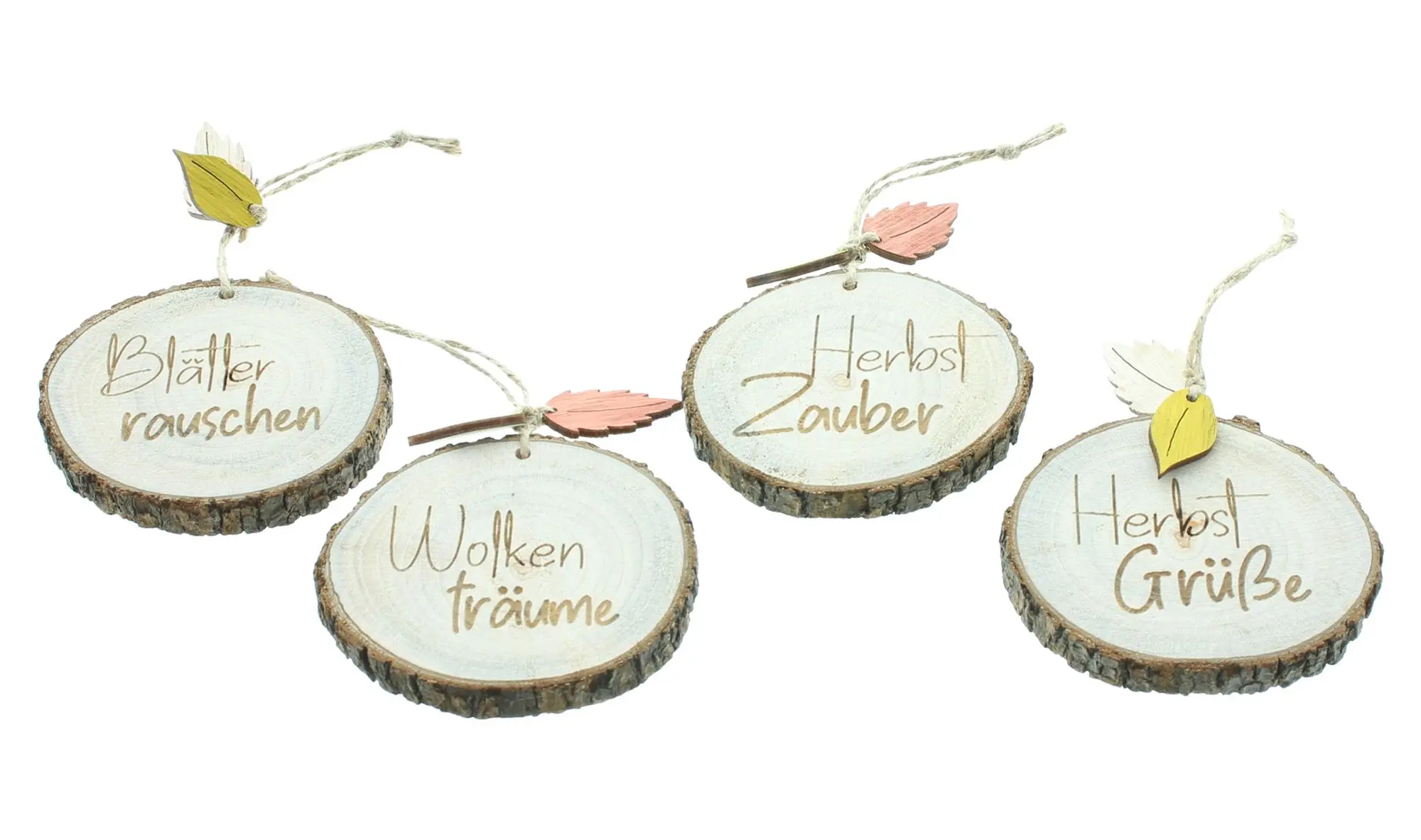 Hänger "Herbstgrüße", 4er Set  im Frank Flechtwaren Online Shop für Dekohänger kaufen