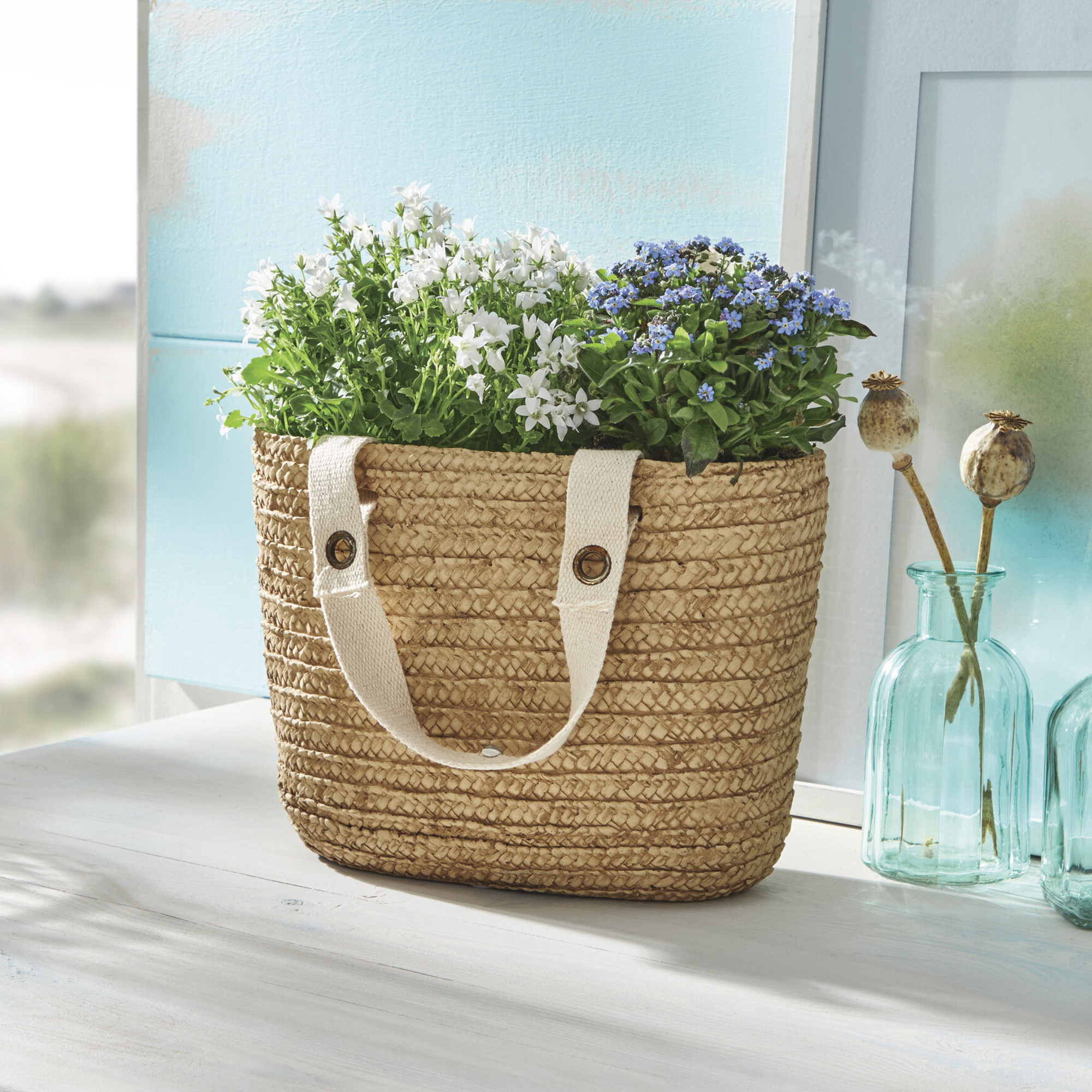 Pflanzer "Strandtasche"  im Frank Flechtwaren Online Shop kaufen