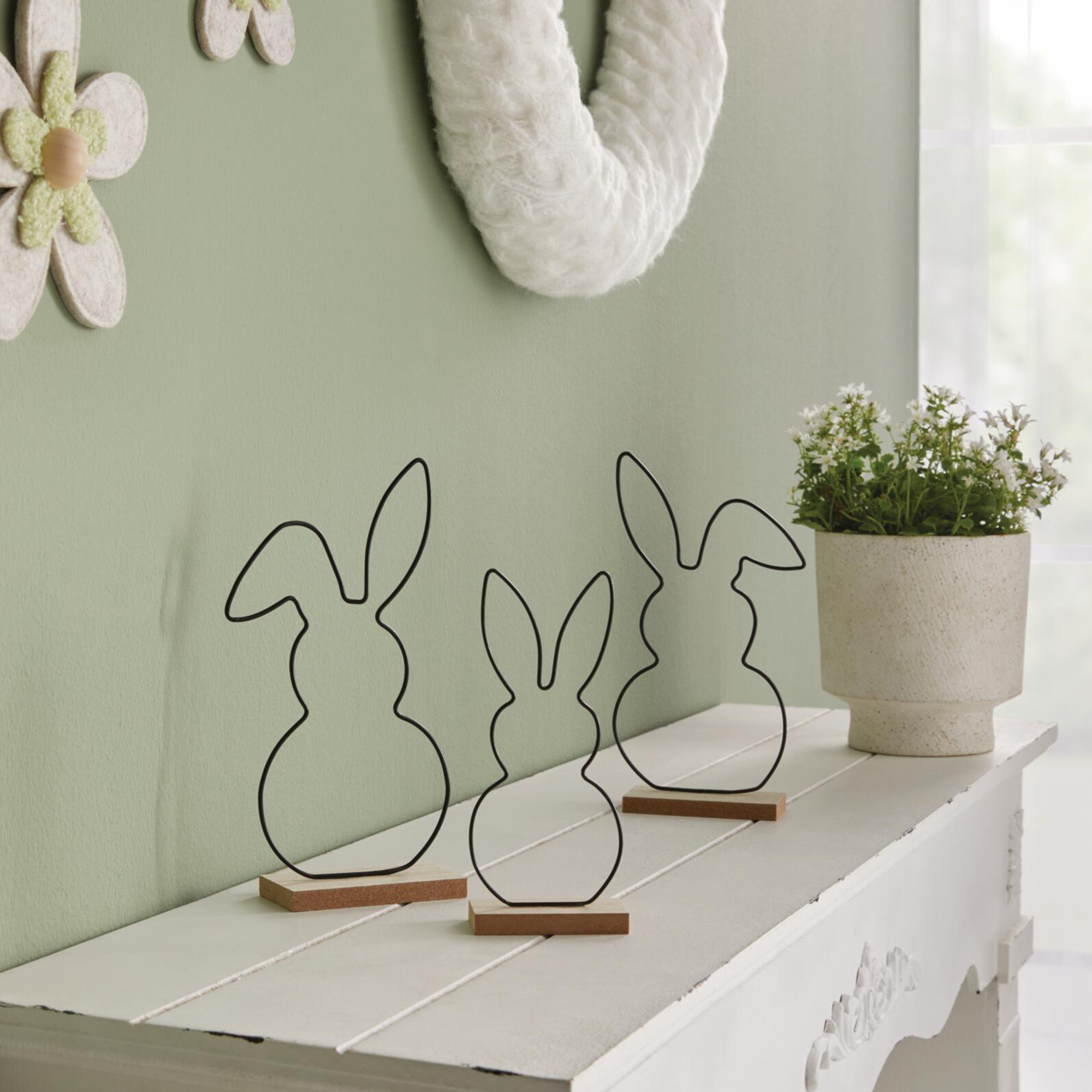 Osterdeko "Hasen", 3er Set  im Frank Flechtwaren Online Shop kaufen