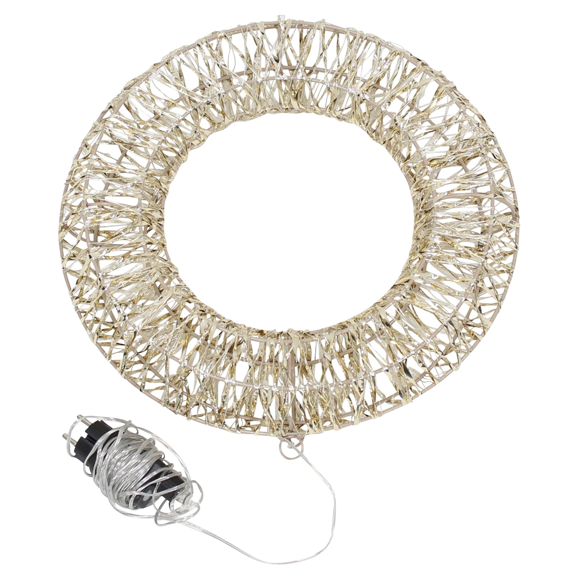 LED-Kranz "Golden"  im Frank Flechtwaren Online Shop für Weihnachtliche LED-Deko kaufen