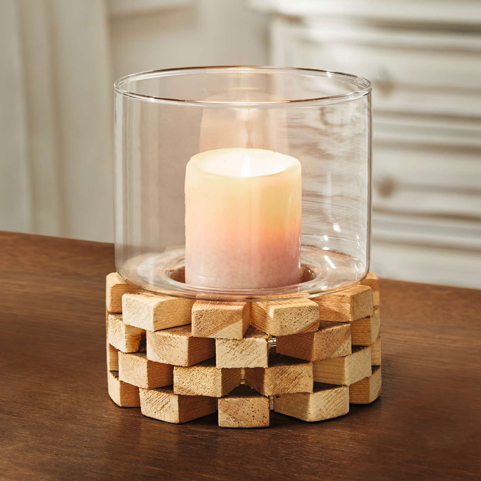 Windlicht "Wood"  im Frank Flechtwaren Online Shop kaufen