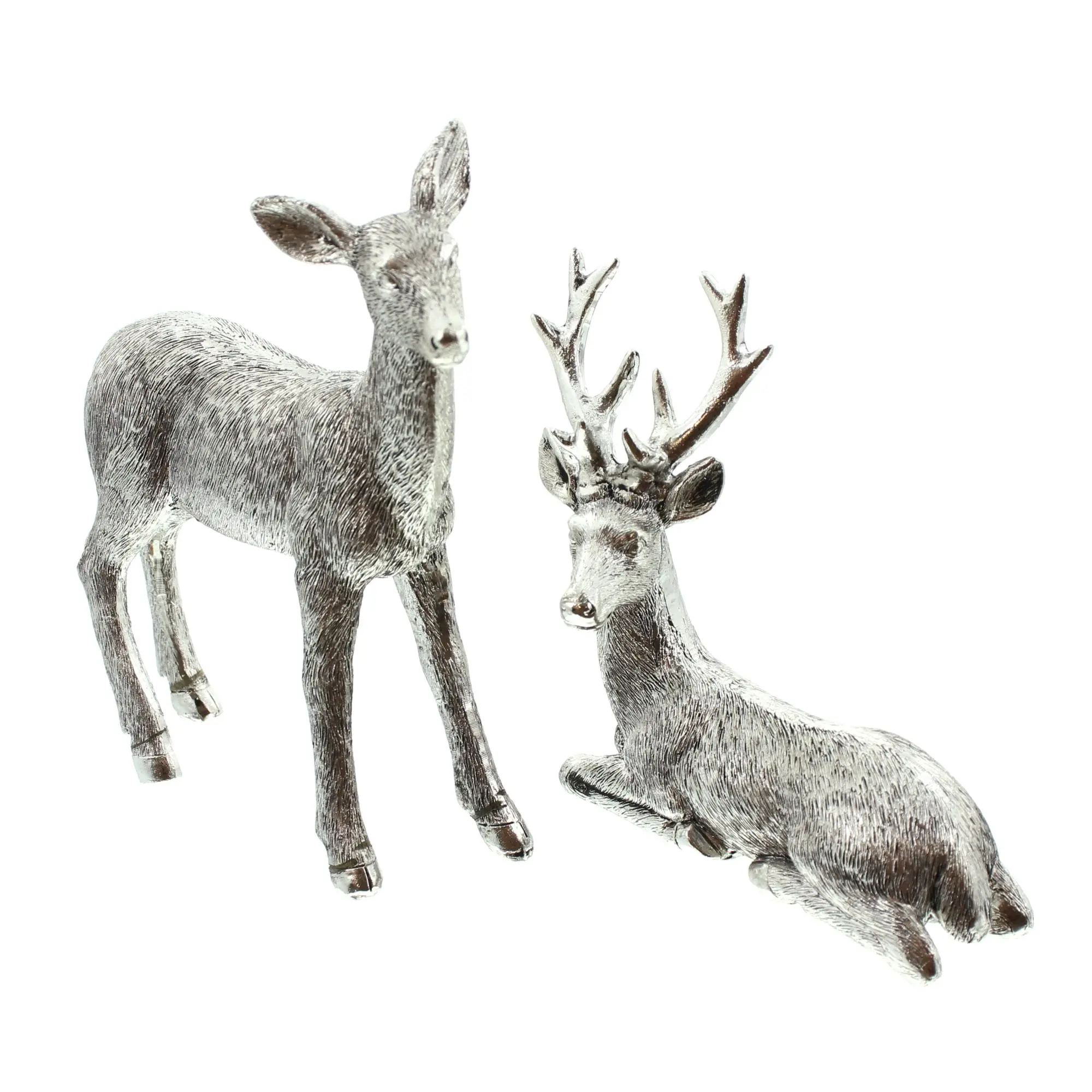 Figur "Reh &amp; Hirsch", 2er Set  im Frank Flechtwaren Online Shop für Gartenfiguren kaufen