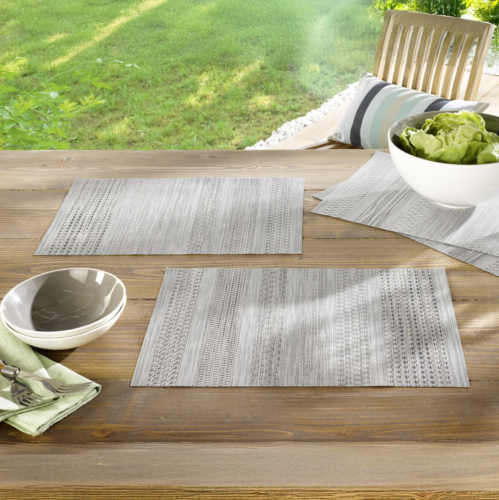 Platzmatte "Struktur", 4er Set  im Frank Flechtwaren Online Shop kaufen