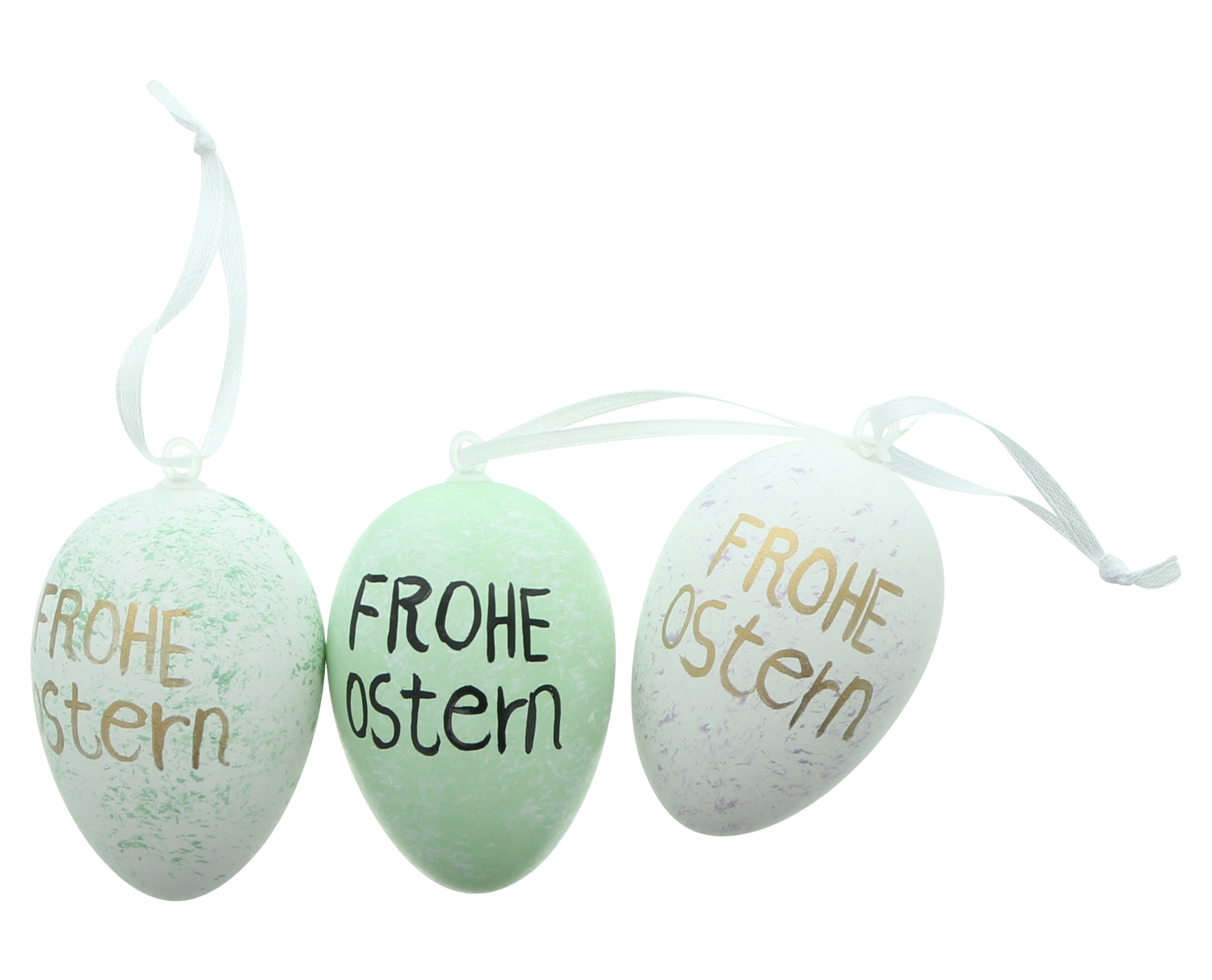 Deko-Ei "Frohe Ostern", 12er Set  im Frank Flechtwaren Online Shop für Ostern kaufen