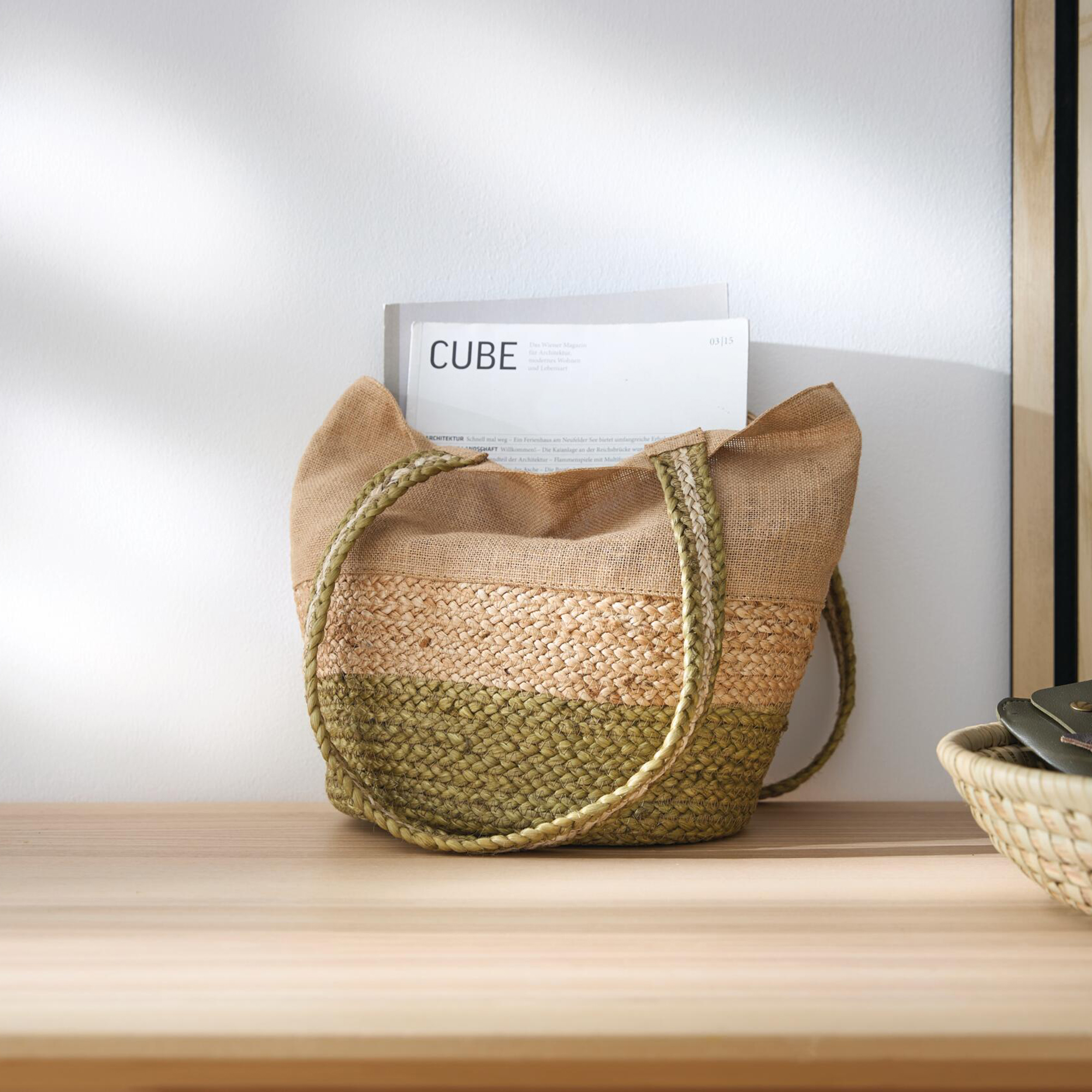 Umhängetasche "Zopfgeflecht"  im Frank Flechtwaren Online Shop für Gerade eingetroffen kaufen