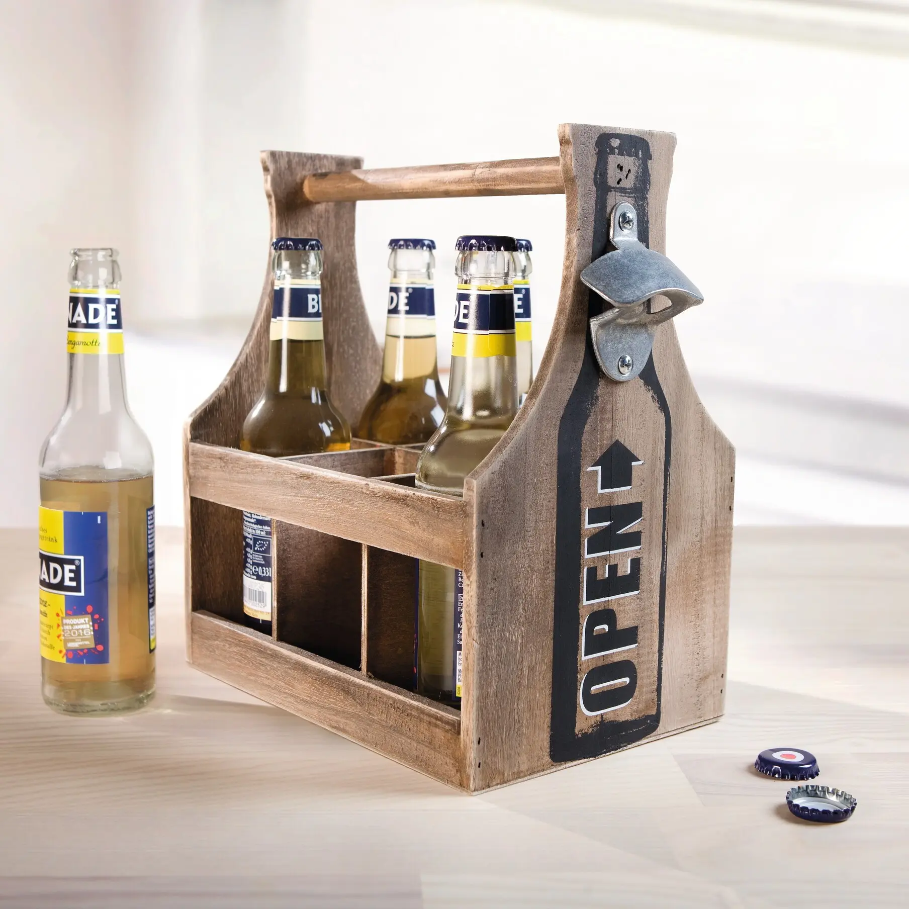 Flaschenträger "Opener"  im Frank Flechtwaren Online Shop kaufen