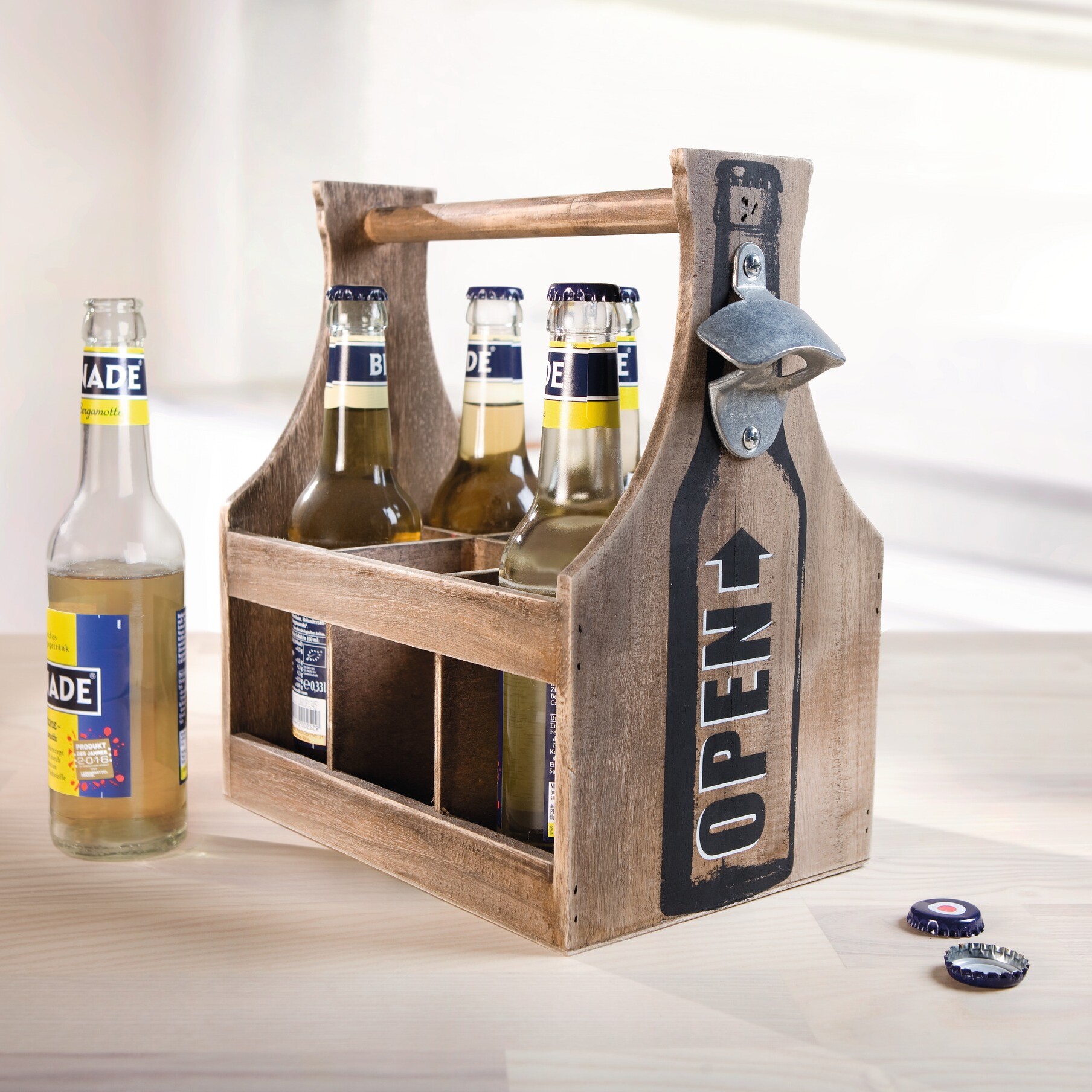 Flaschenträger "Opener"  im Frank Flechtwaren Online Shop kaufen