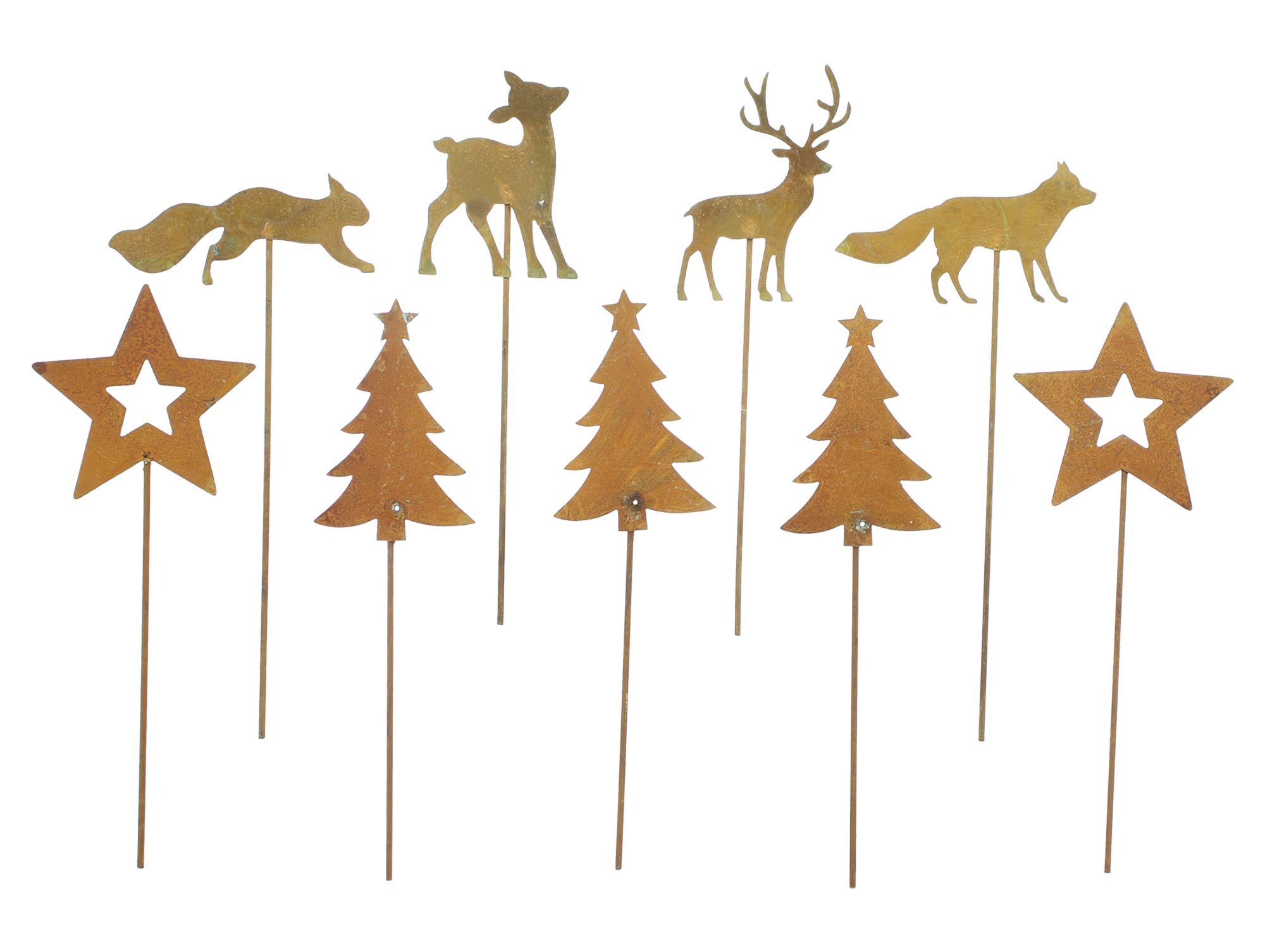 Metallstecker "Weihnachtswald", 9er Set im Frank Flechtwaren Online Shop für Weihnachten kaufen Metallstecker "Weihnachtswald", 9er Set im Frank Flechtwaren Online Shop für Weihnachten kaufen