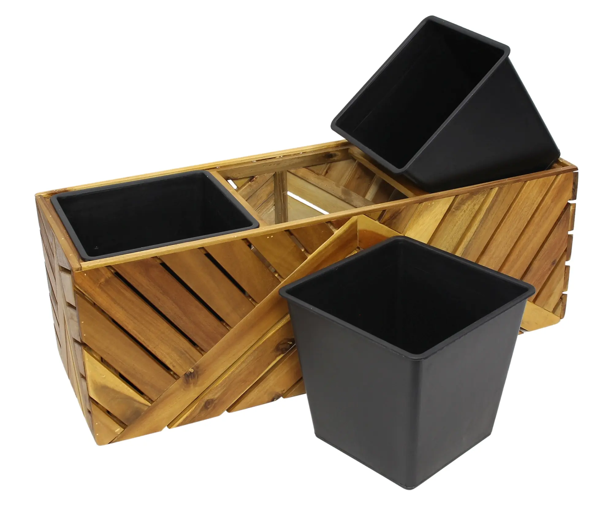Pflanzkasten "Recycling Wood"  im Frank Flechtwaren Online Shop für Pflanztöpfe kaufen