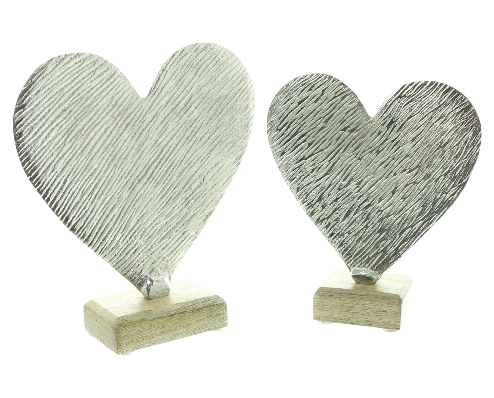 Herz "Silber", 2er Set  im Frank Flechtwaren Online Shop für Ostern kaufen