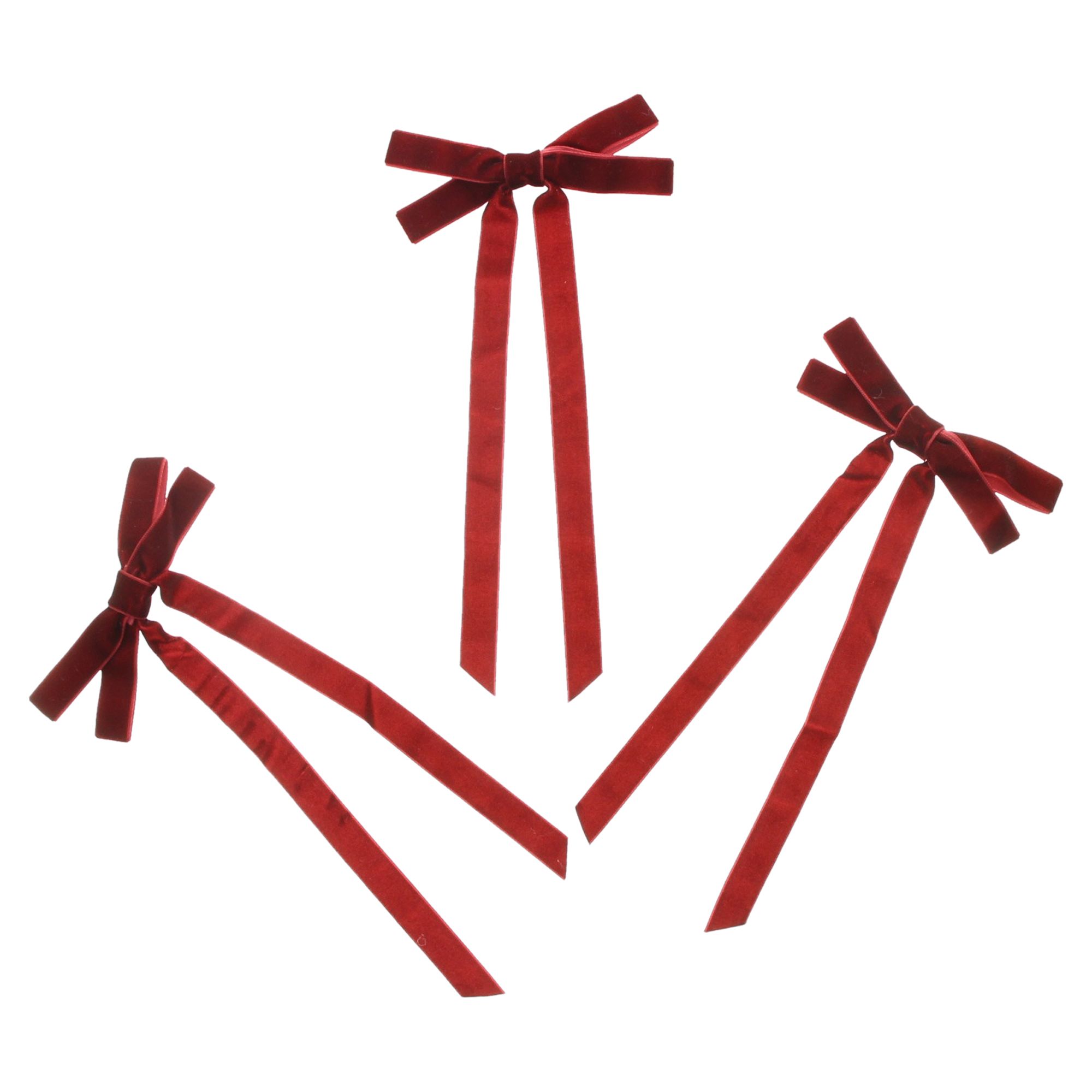 Schleifen-Clip "Deep Red", 12er Set  im Frank Flechtwaren Online Shop für Zubehör kaufen