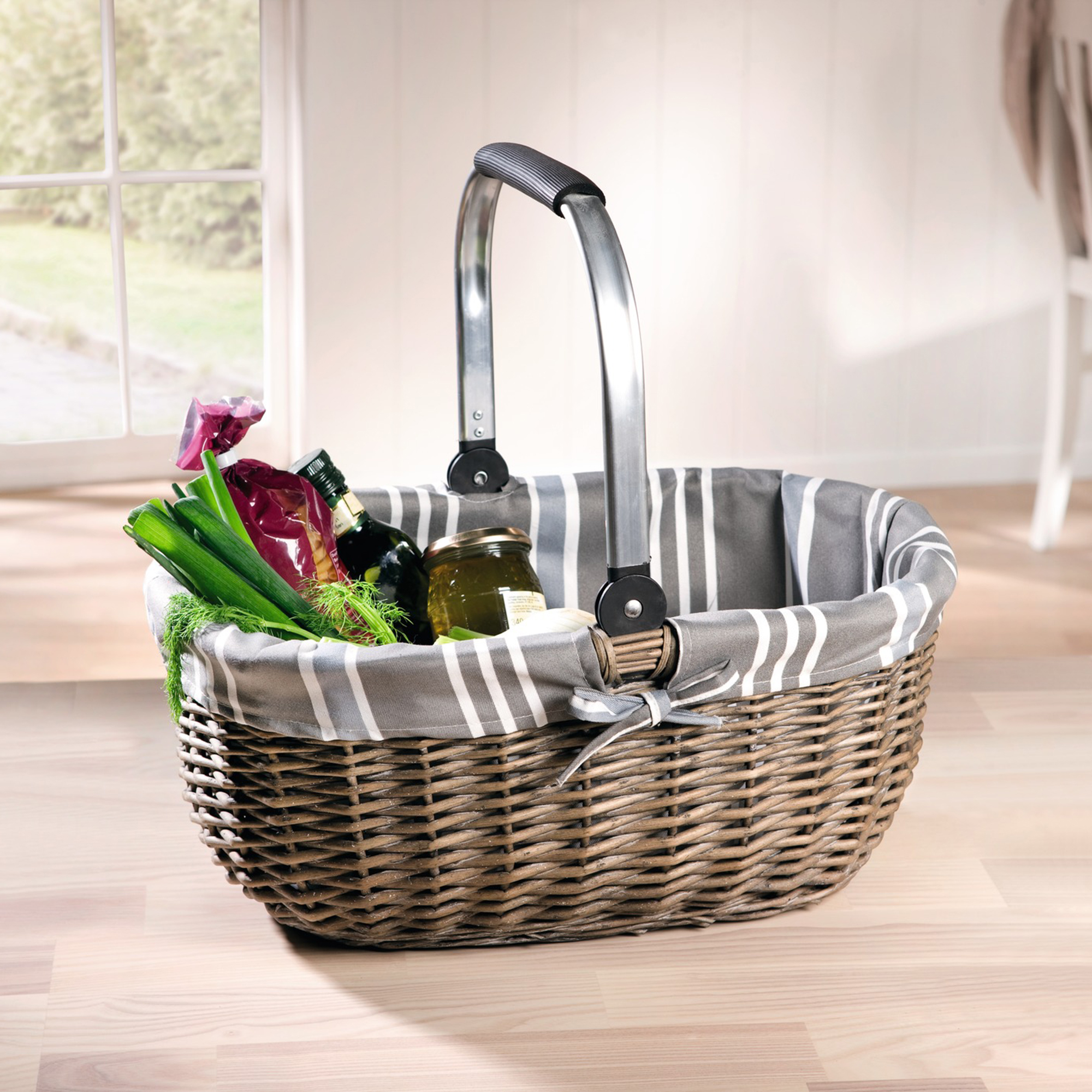 Acheter Panier à courses "osier gris"  dans la boutique en ligne de Frank Flechtwaren