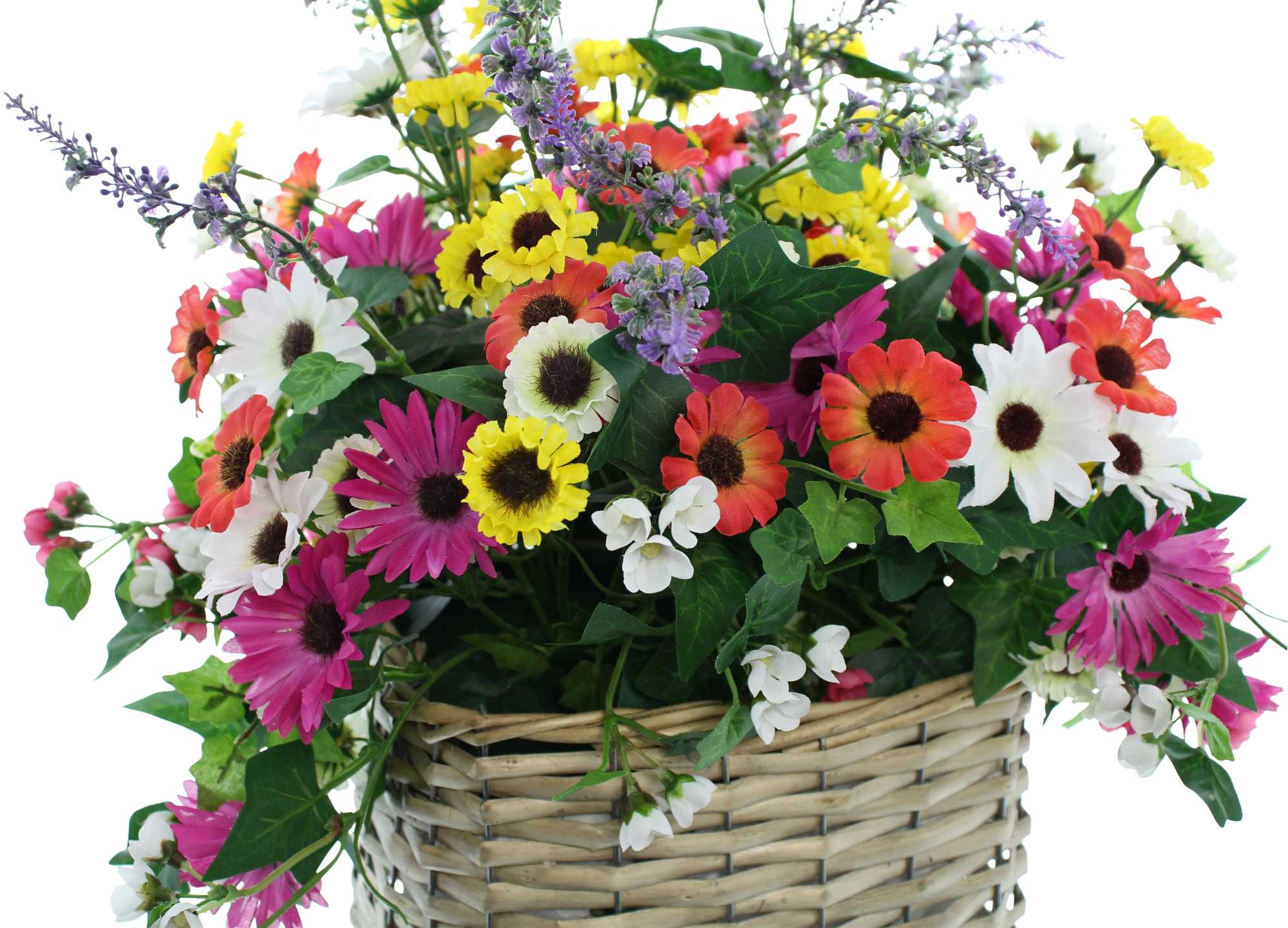 Blumengesteck im Korb "Farbenpracht" im Frank Flechtwaren Online Shop für Kunstpflanzen kaufen Blumengesteck im Korb "Farbenpracht" im Frank Flechtwaren Online Shop für Kunstpflanzen kaufen