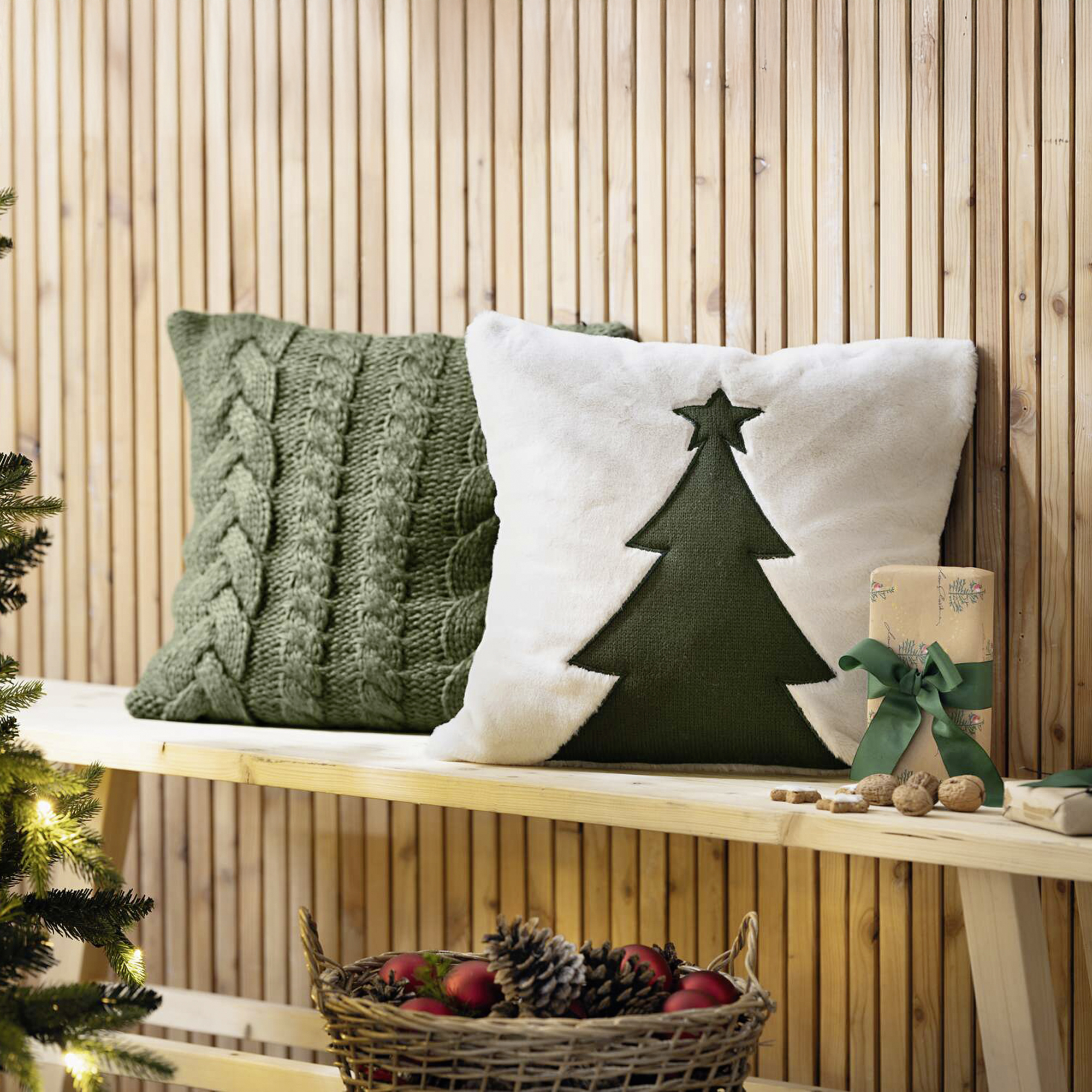 Kissenhülle "Weihnachtsbaum"  im Frank Flechtwaren Online Shop für Kissen &amp; Kissenhüllen kaufen