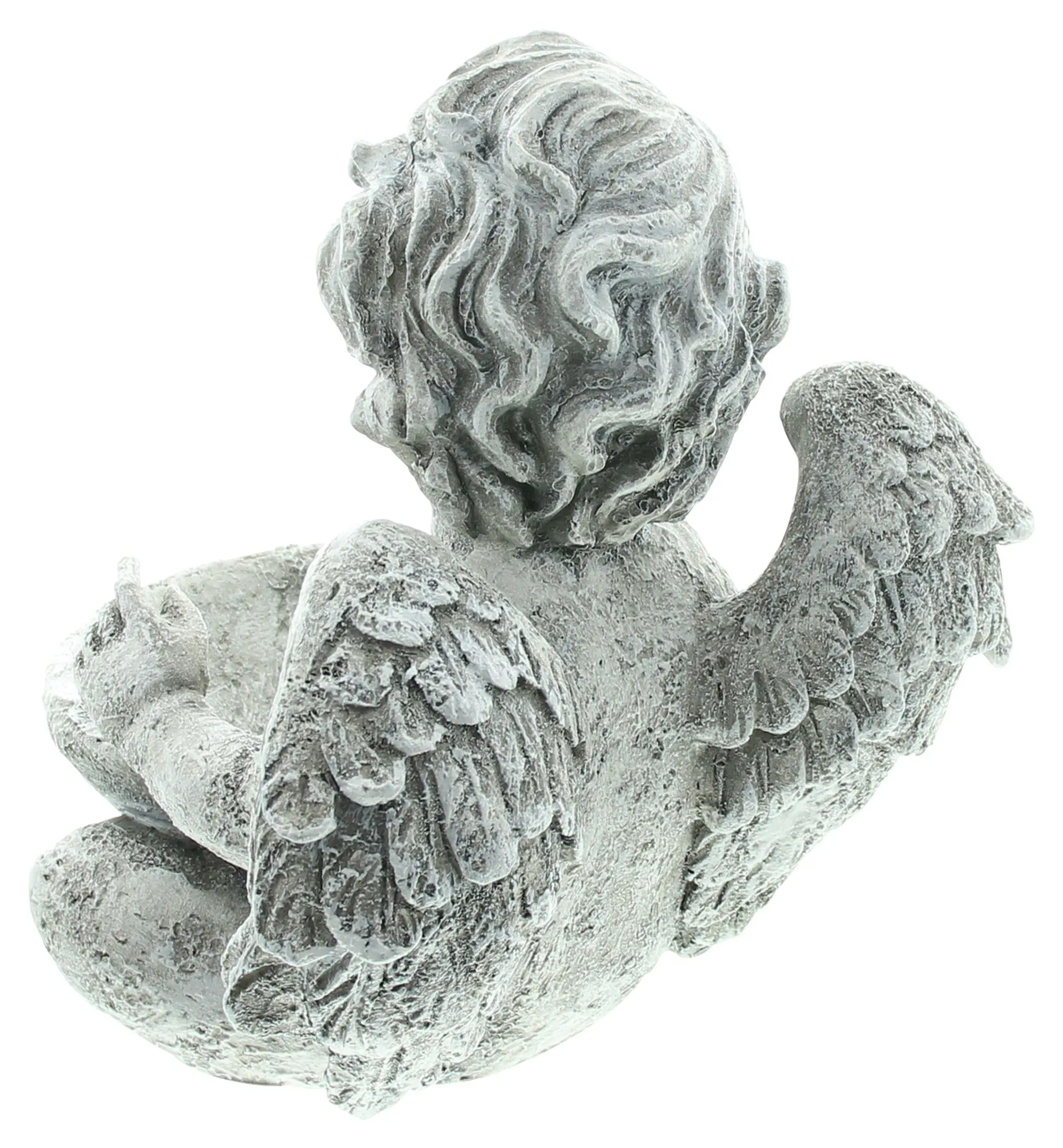 Engel "Vogeltränke"  im Frank Flechtwaren Online Shop für Gartenfiguren kaufen