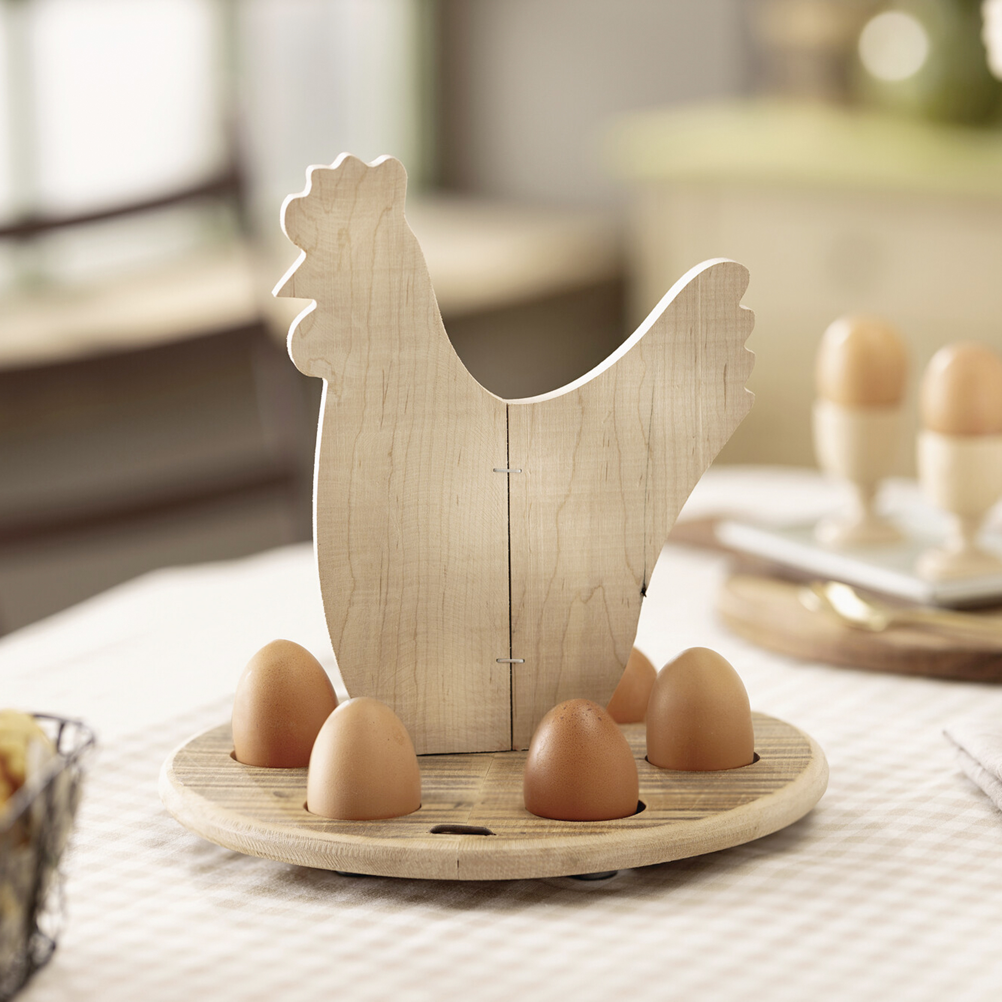 Eierhalter "Henne"  im Frank Flechtwaren Online Shop für Osterkörbe &amp; Osternester kaufen